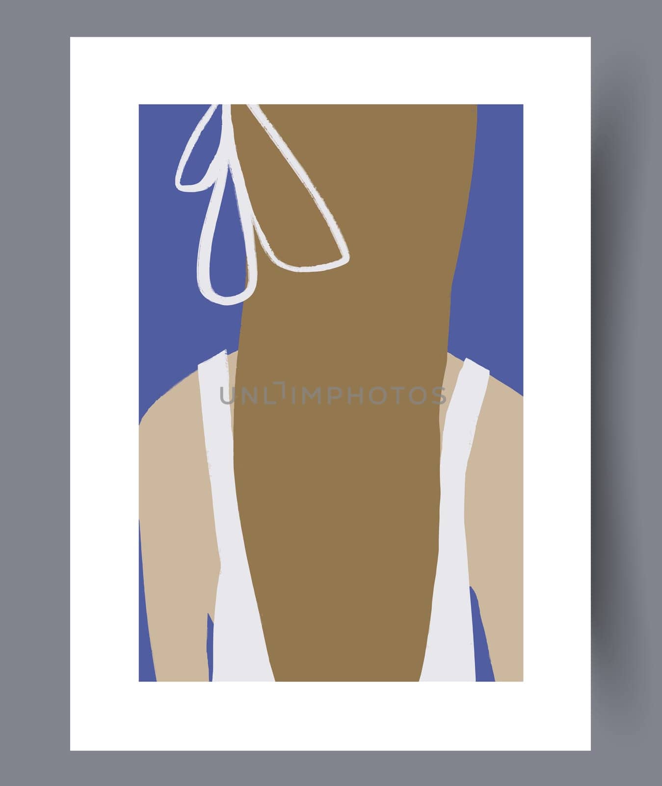 Scandinavian abstract vector print set. Minimalistic abstract wall art background for print. Scandinavian vector style.