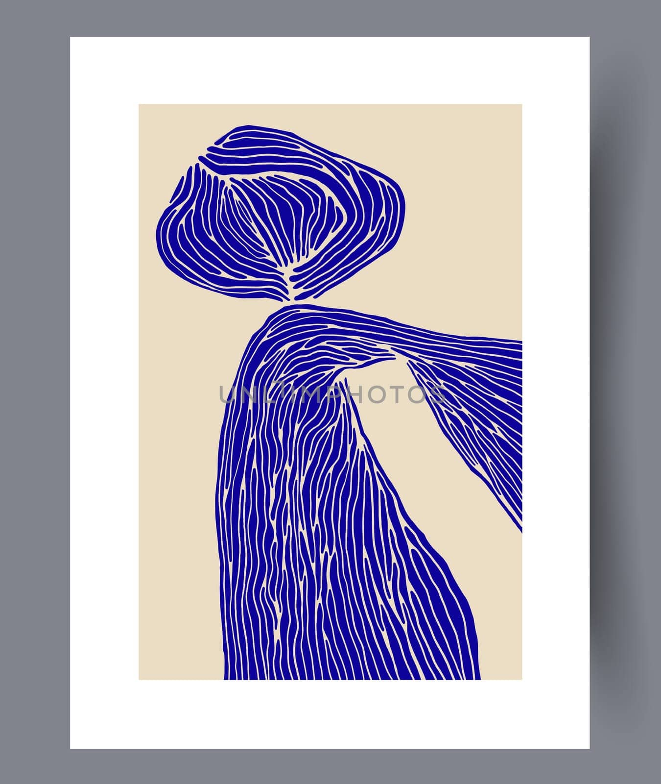 Scandinavian abstract vector print set. Minimalistic abstract wall art background for print. Scandinavian vector style.