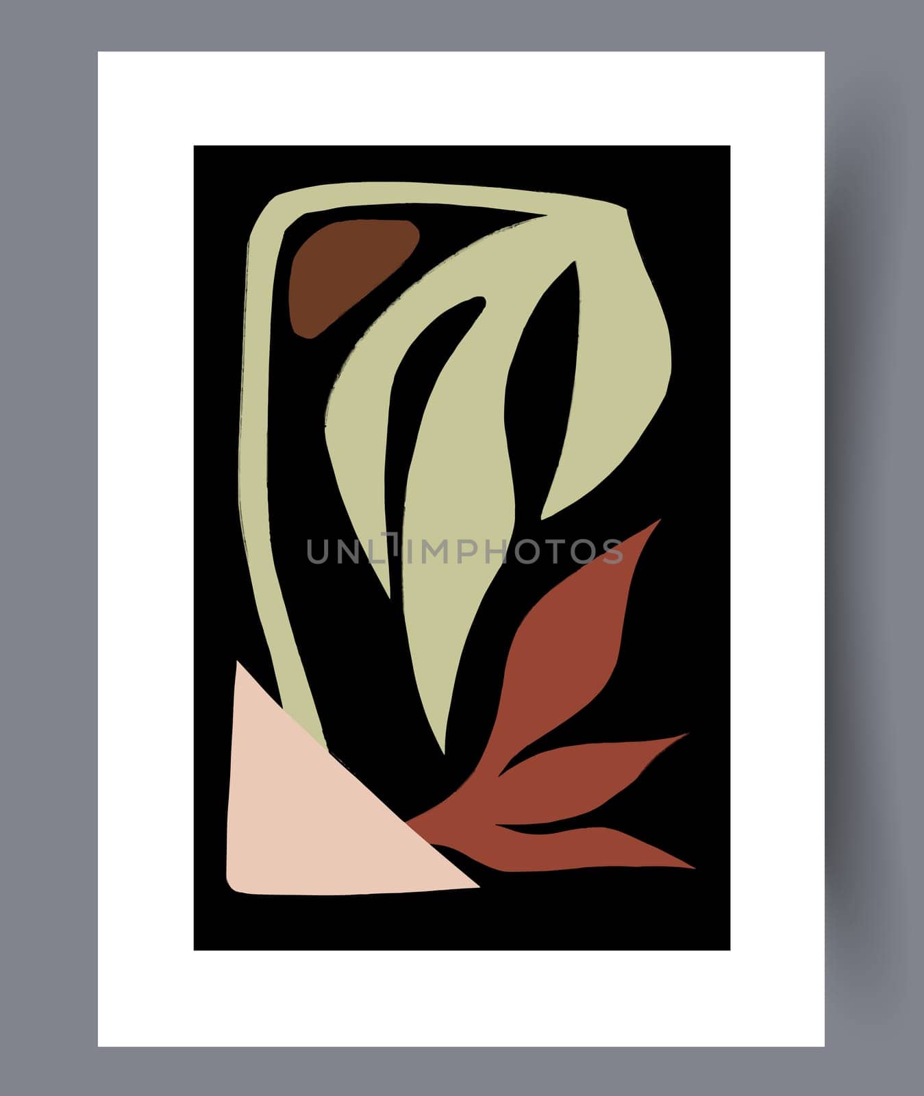 Scandinavian abstract vector print set. Minimalistic abstract wall art background for print. Scandinavian vector style.