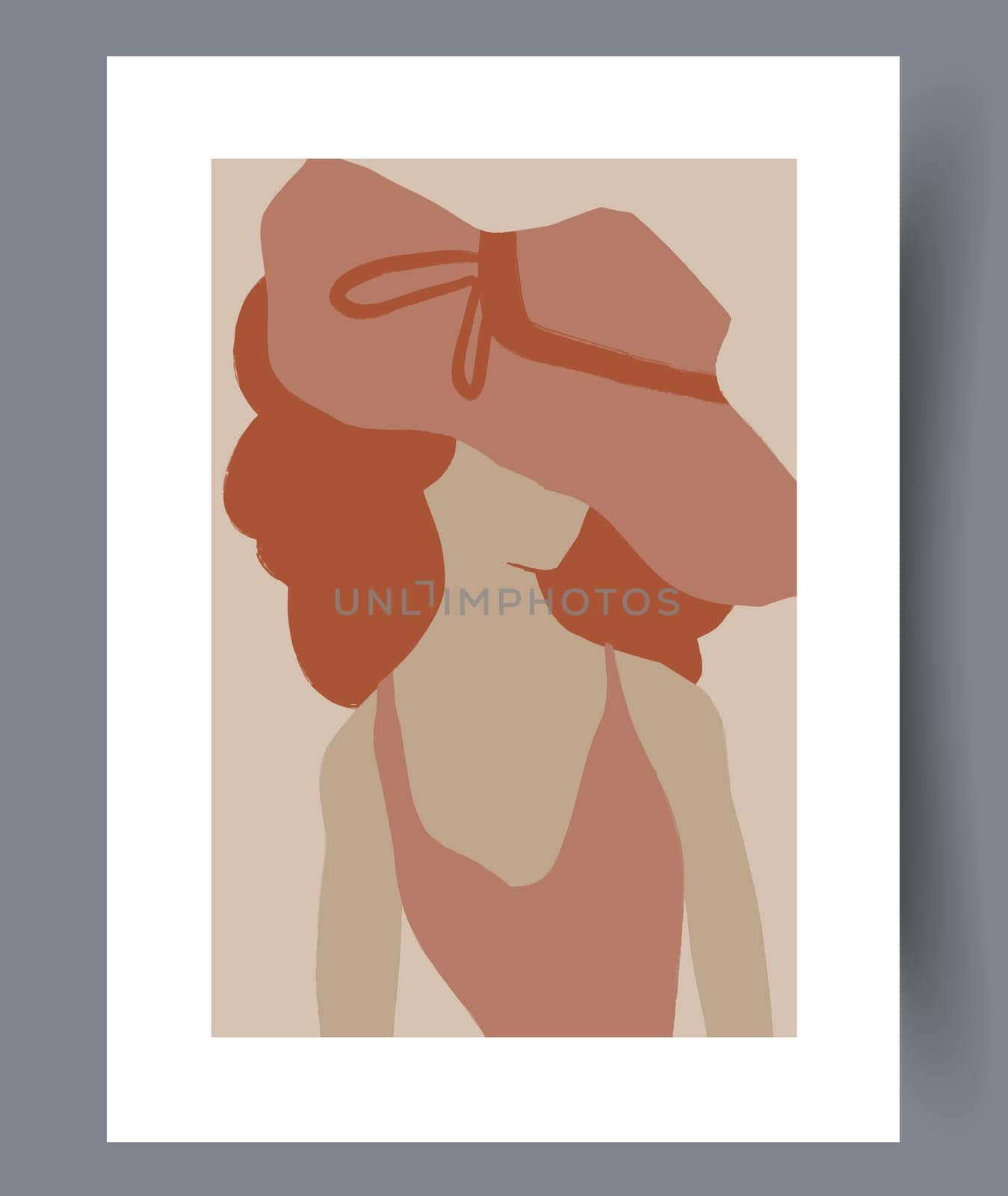 Scandinavian abstract vector print set. Minimalistic abstract wall art background for print. Scandinavian vector style.