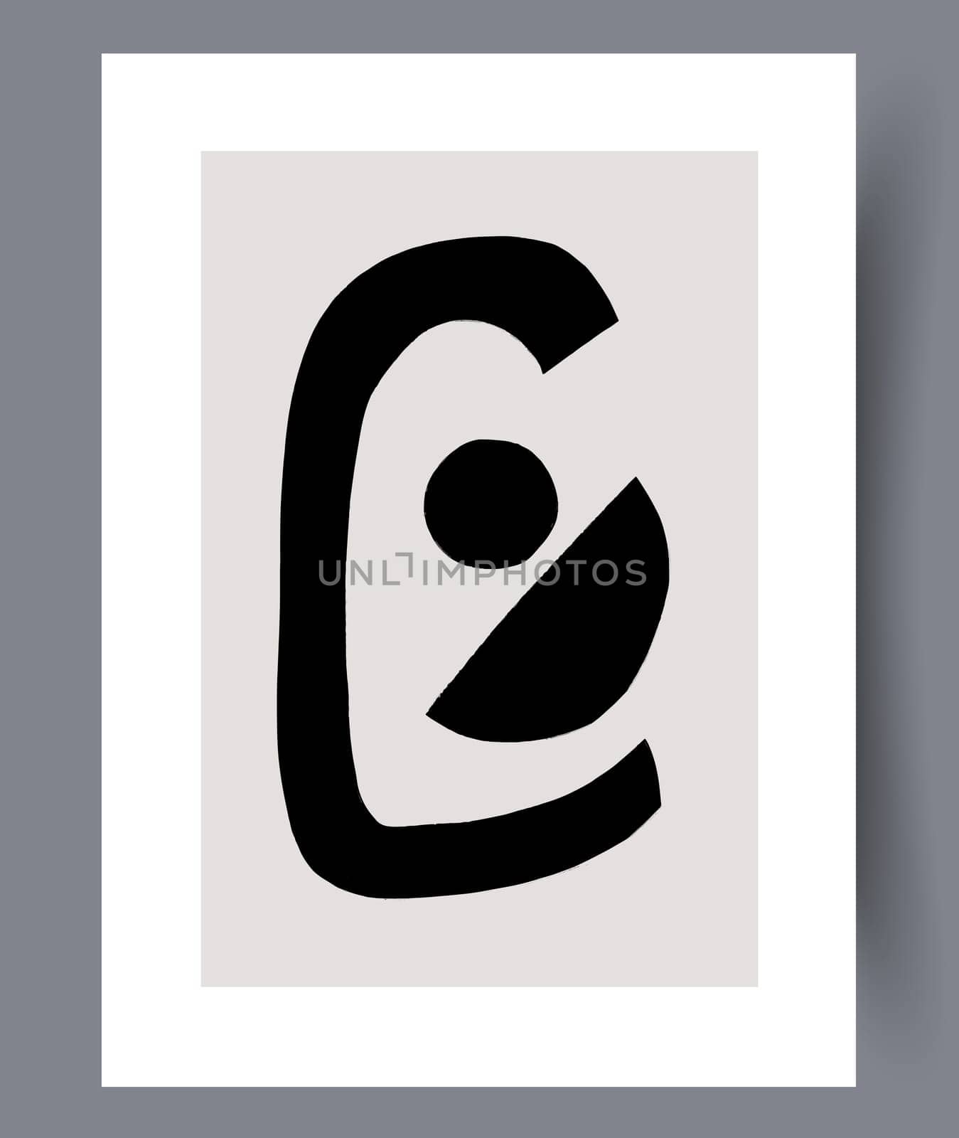 Scandinavian abstract vector print set. Minimalistic abstract wall art background for print. Scandinavian vector style.