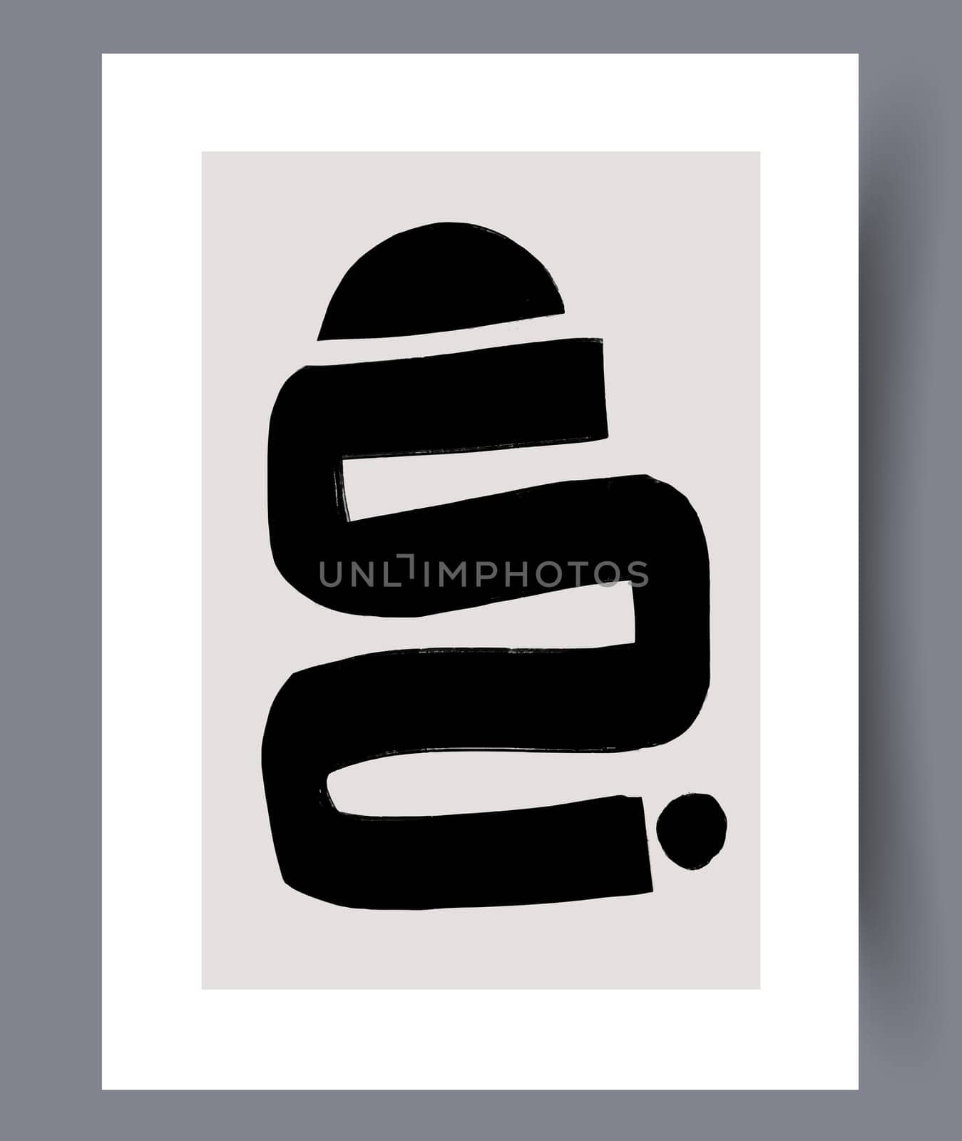 Scandinavian abstract vector print set. Minimalistic abstract wall art background for print. Scandinavian vector style.