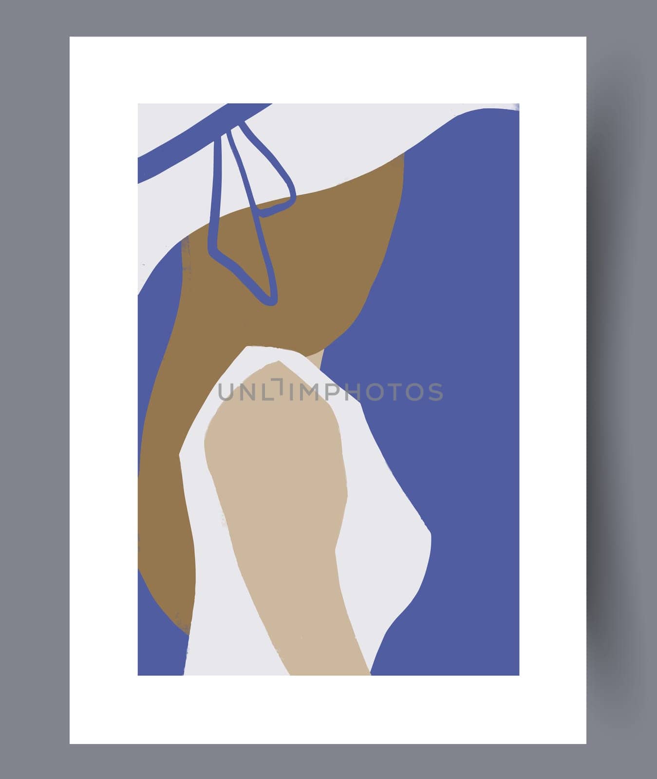 Scandinavian abstract vector print set. Minimalistic abstract wall art background for print. Scandinavian vector style.