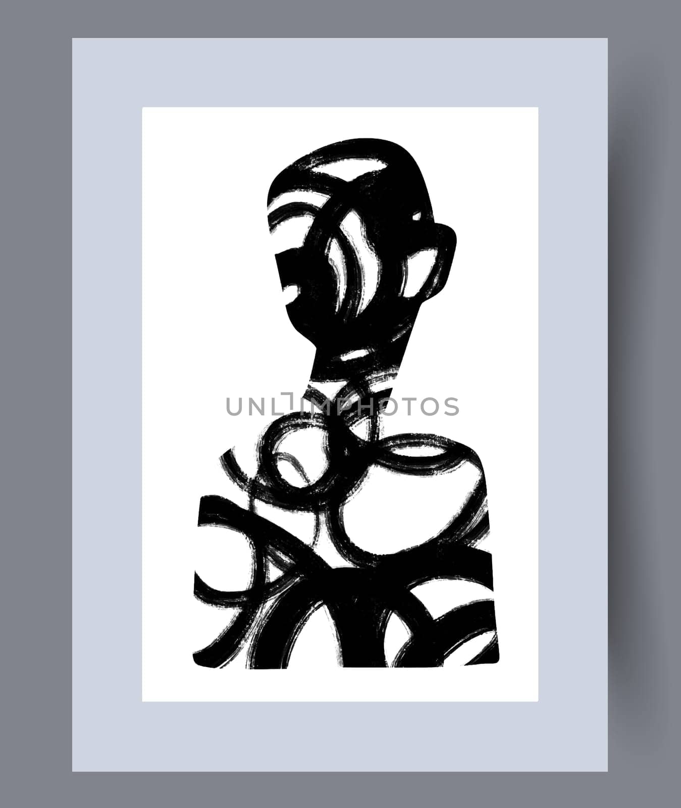 Scandinavian abstract vector print set. Minimalistic abstract wall art background for print. Scandinavian vector style.