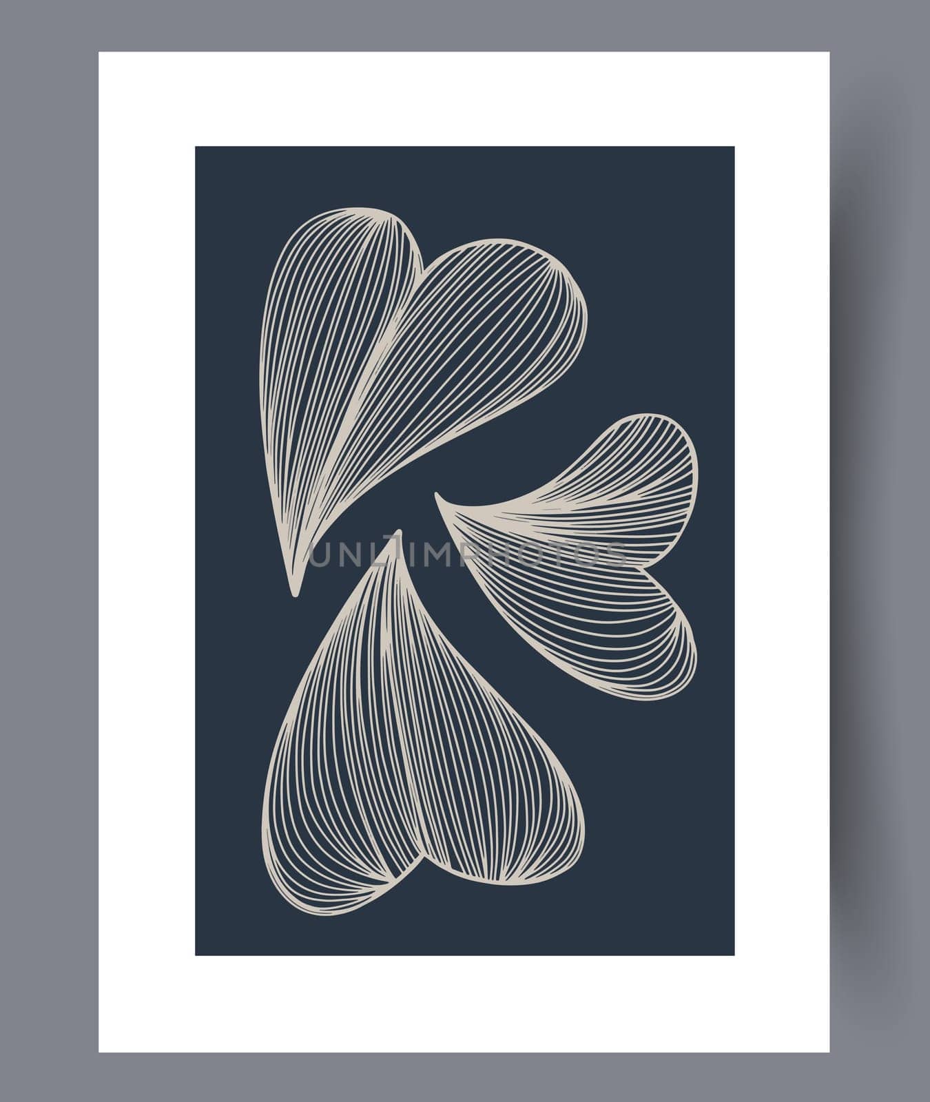 Scandinavian abstract vector print set. Minimalistic abstract wall art background for print. Scandinavian vector style.