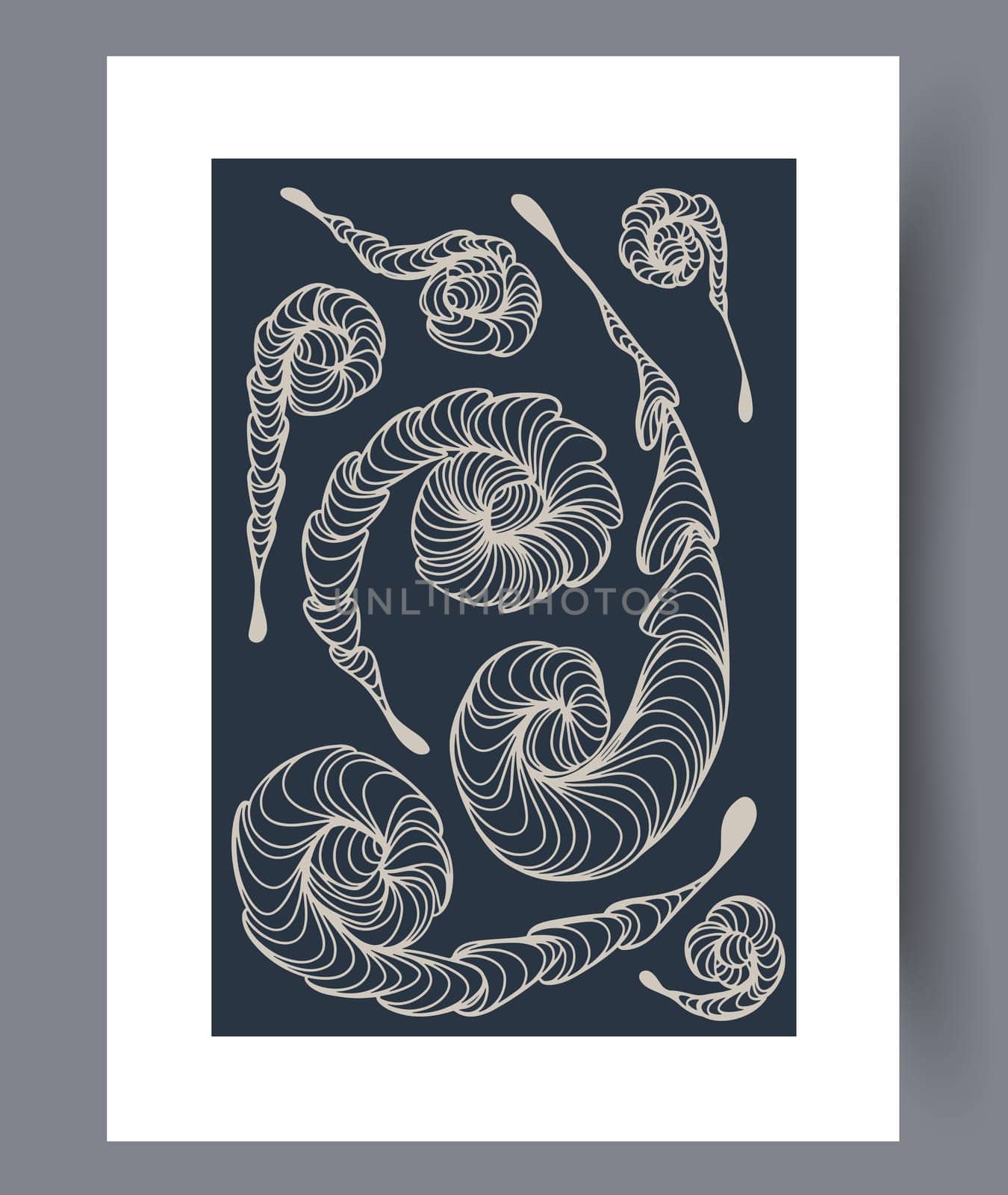 Scandinavian abstract vector print set. Minimalistic abstract wall art background for print. Scandinavian vector style.
