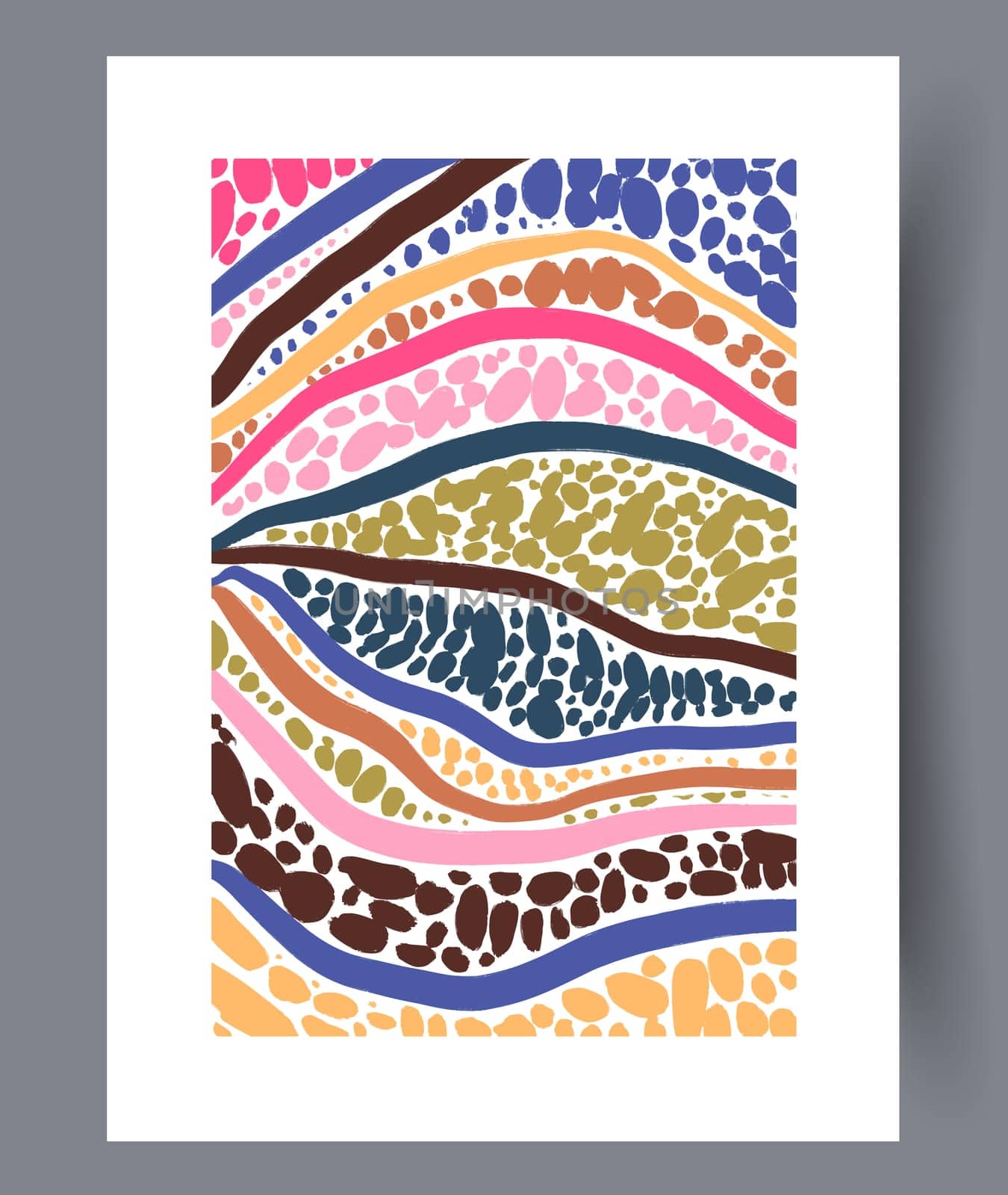 Scandinavian abstract vector print set. Minimalistic abstract wall art background for print. Scandinavian vector style.