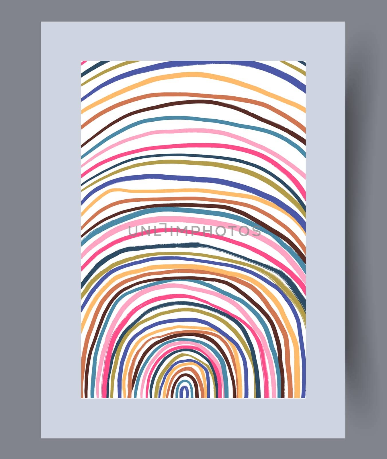 Scandinavian abstract vector print set. Minimalistic abstract wall art background for print. Scandinavian vector style.