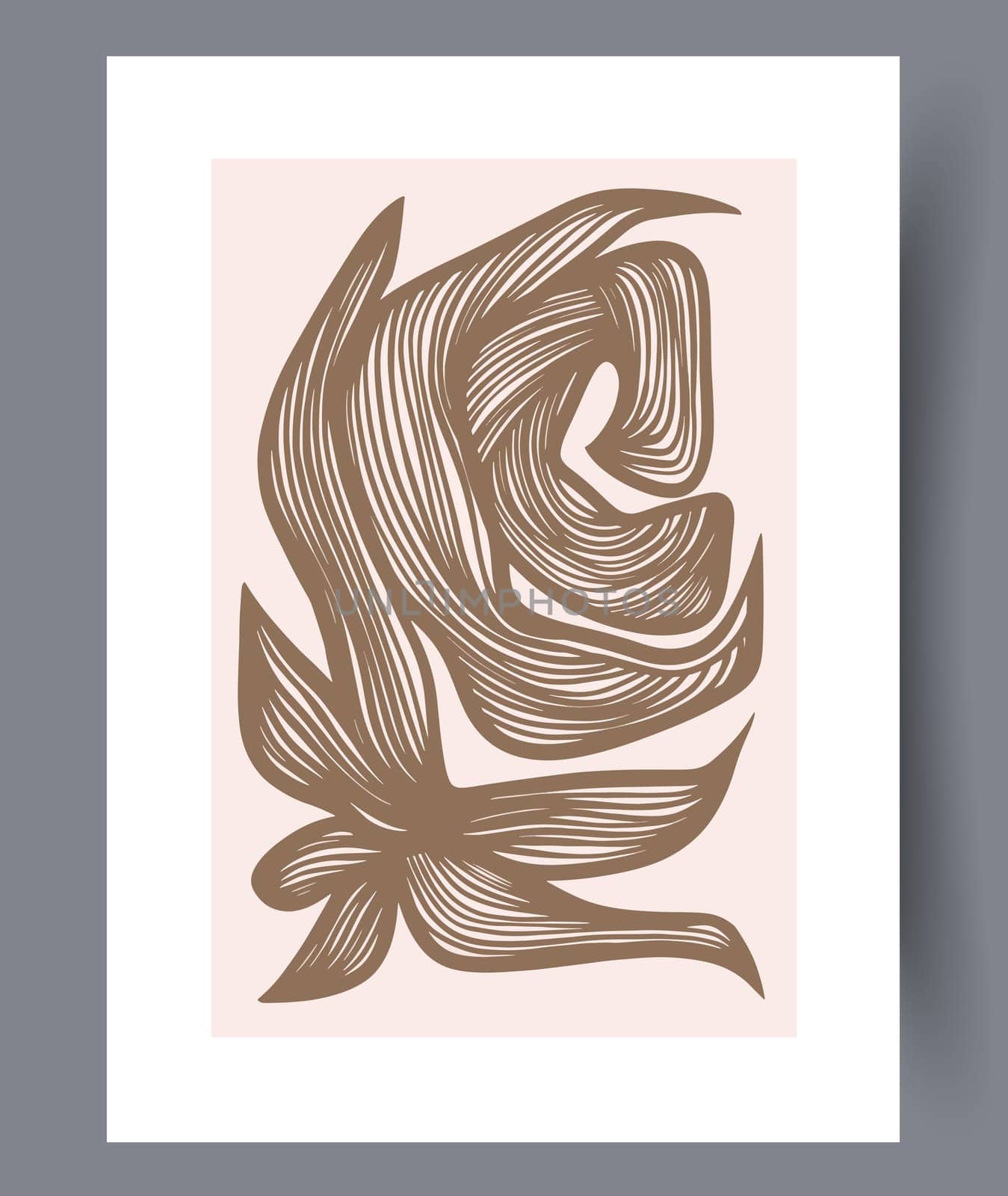 Scandinavian abstract vector print set. Minimalistic abstract wall art background for print. Scandinavian vector style.