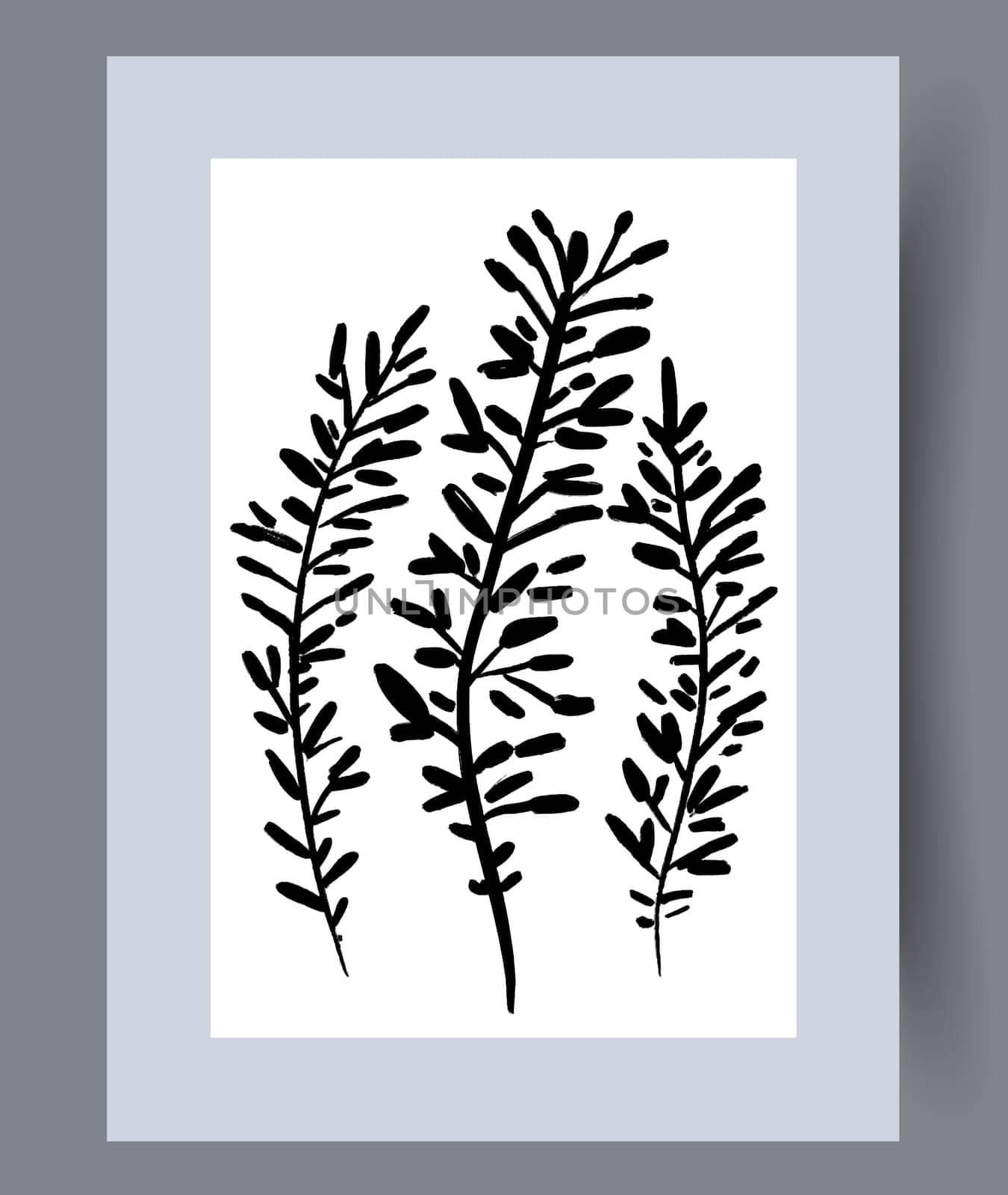 Scandinavian abstract vector print set. Minimalistic abstract wall art background for print. Scandinavian vector style.