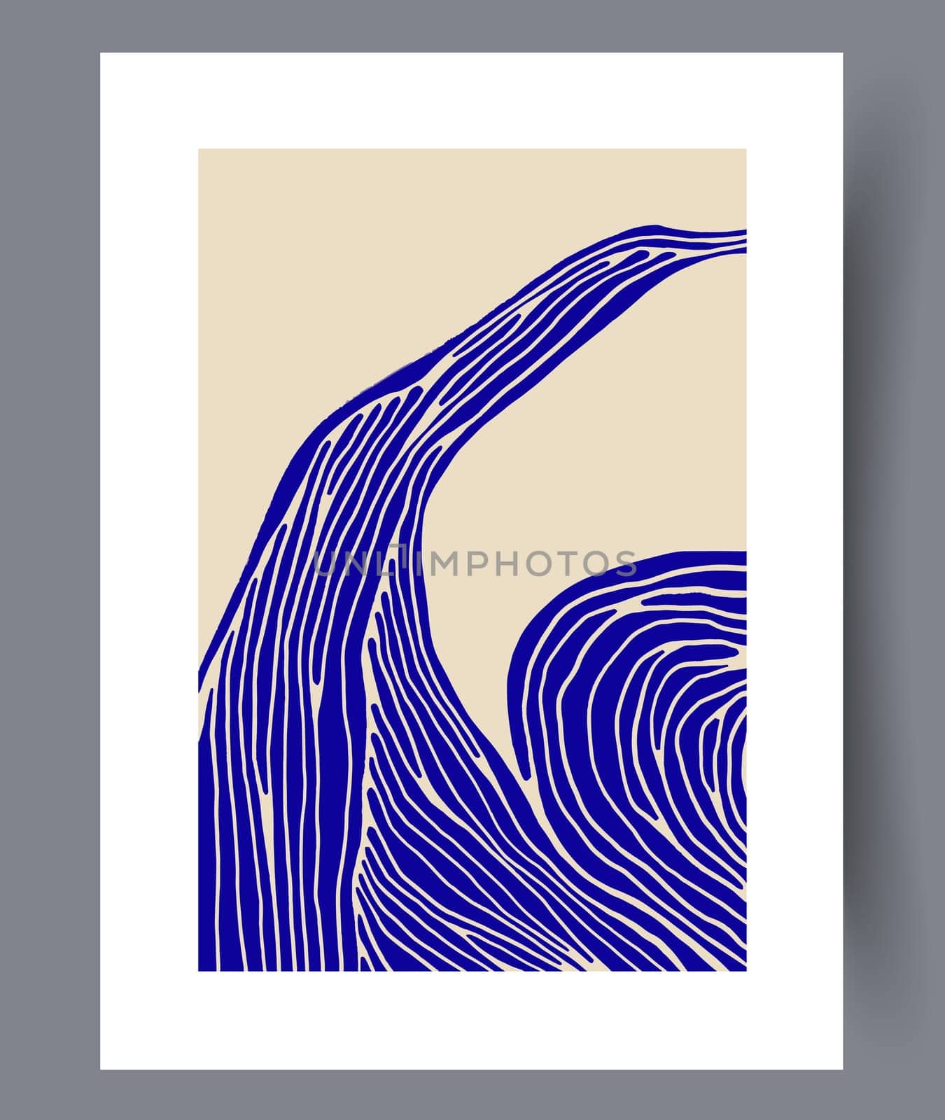 Scandinavian abstract vector print set. Minimalistic abstract wall art background for print. Scandinavian vector style.