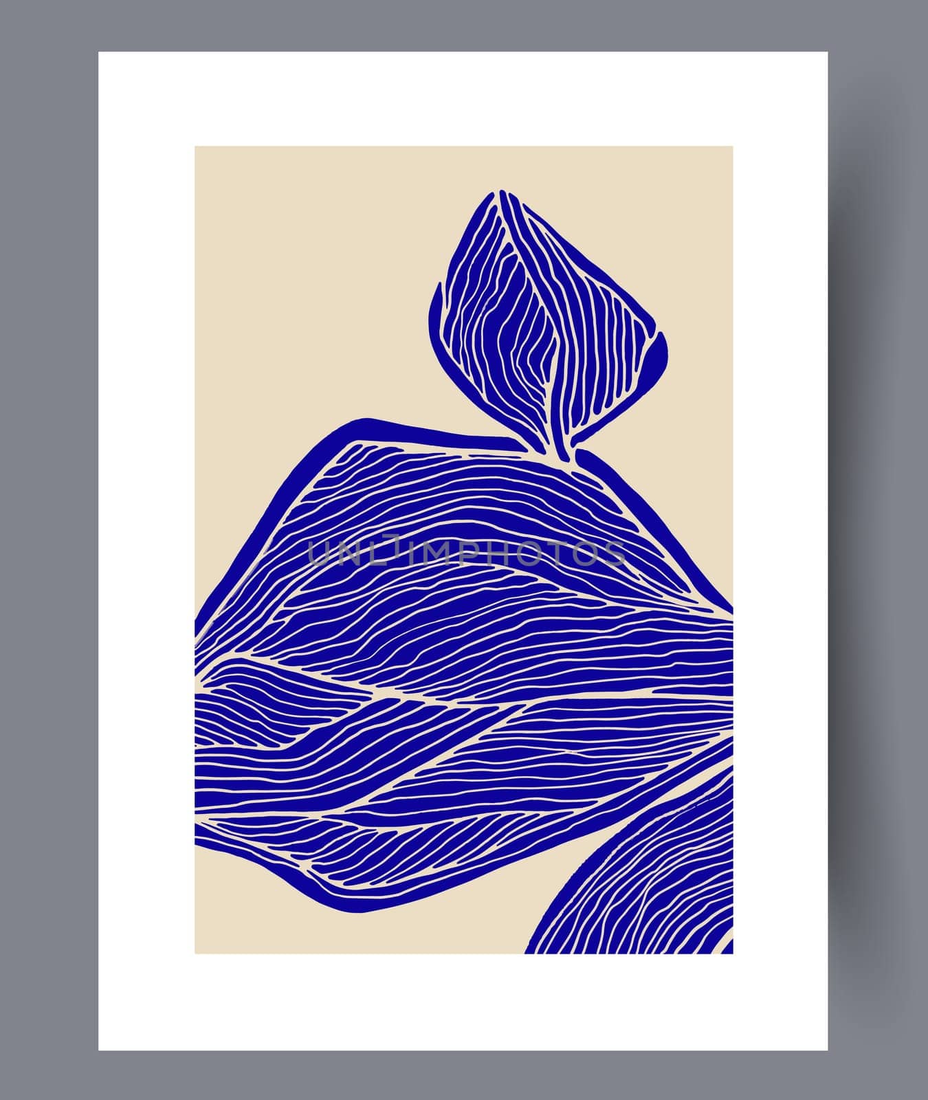 Scandinavian abstract vector print set. Minimalistic abstract wall art background for print. Scandinavian vector style.
