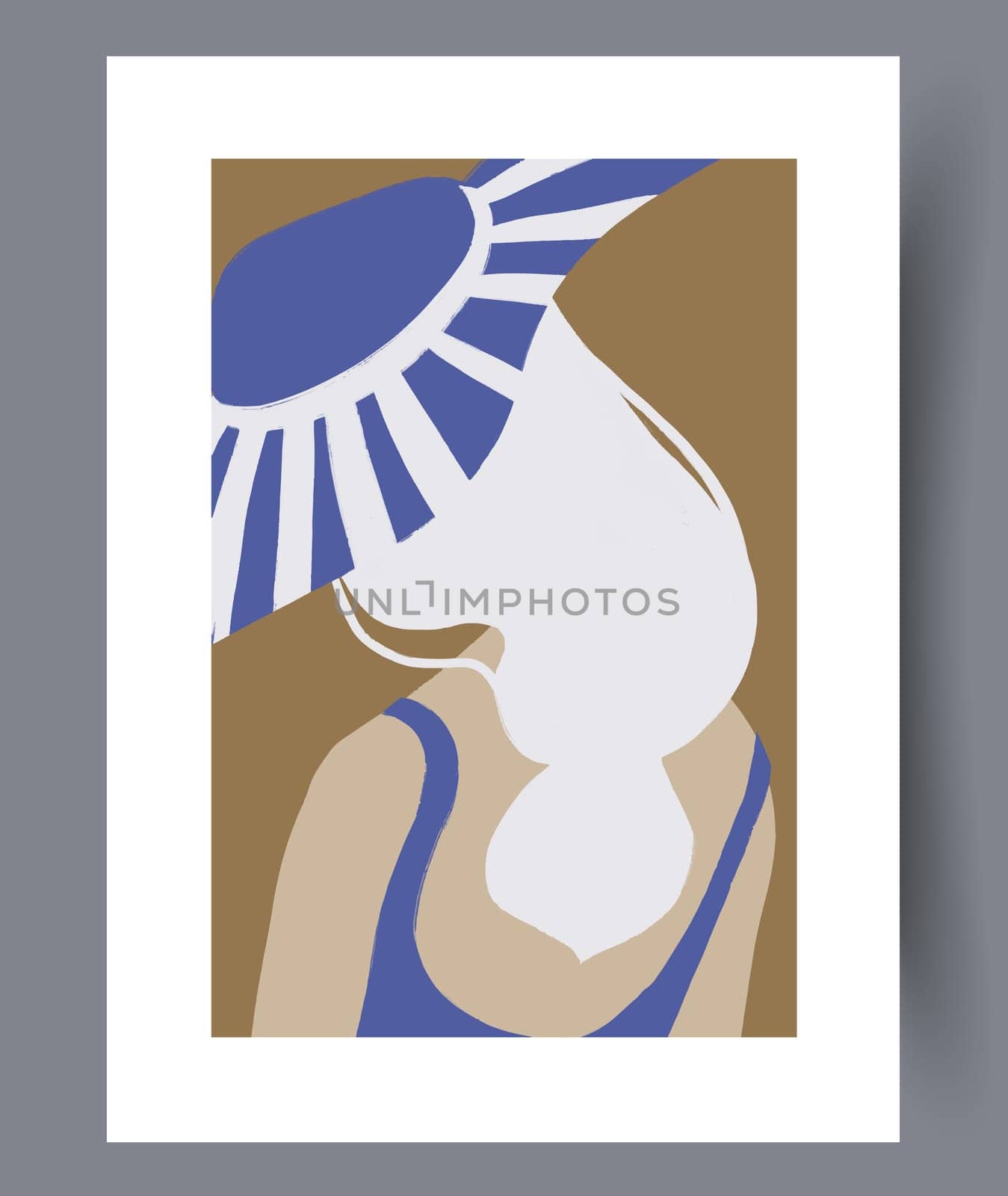 Scandinavian abstract vector print set. Minimalistic abstract wall art background for print. Scandinavian vector style.