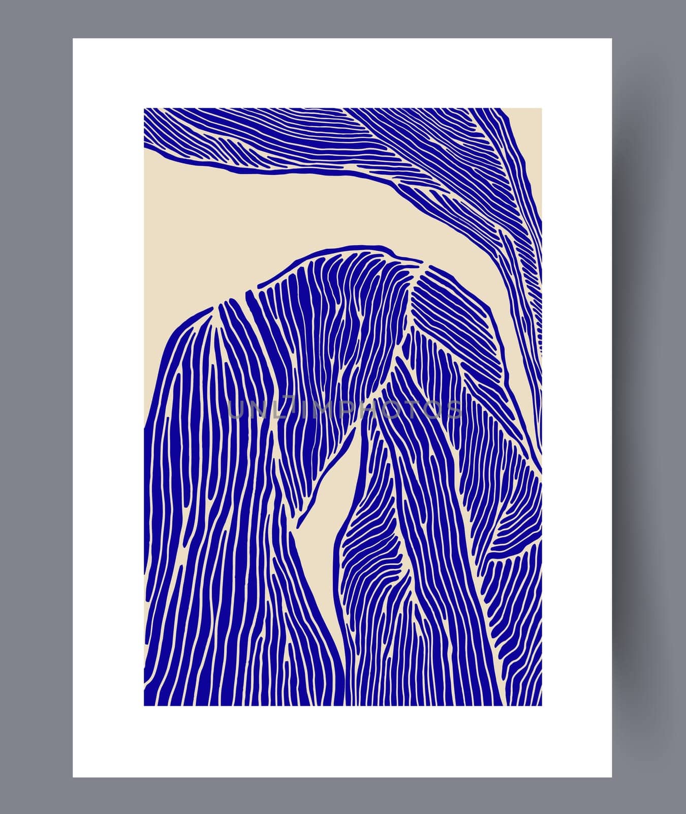 Scandinavian abstract vector print set. Minimalistic abstract wall art background for print. Scandinavian vector style.