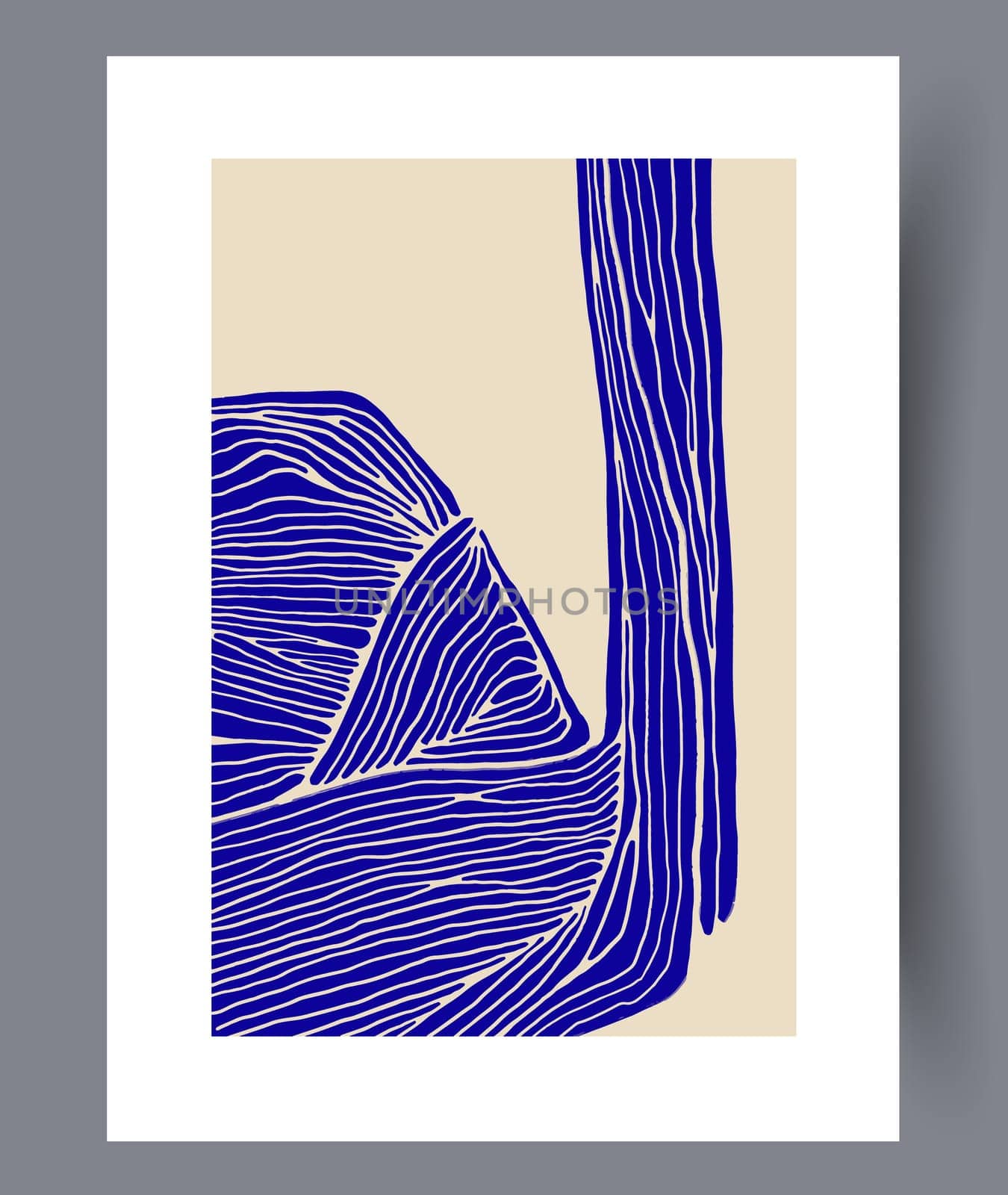 Scandinavian abstract vector print set. Minimalistic abstract wall art background for print. Scandinavian vector style.