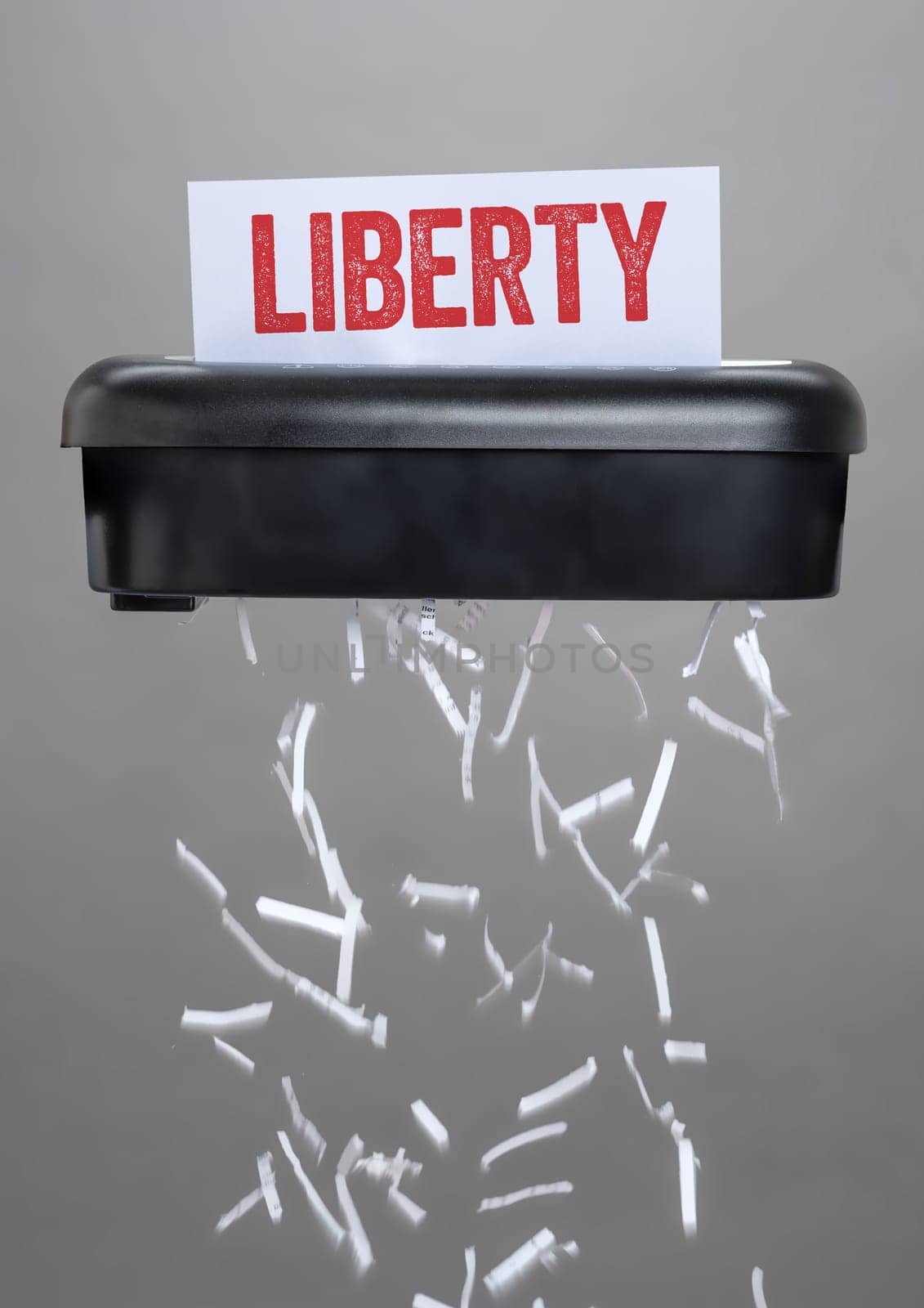 A shredder destroying a document - Liberty