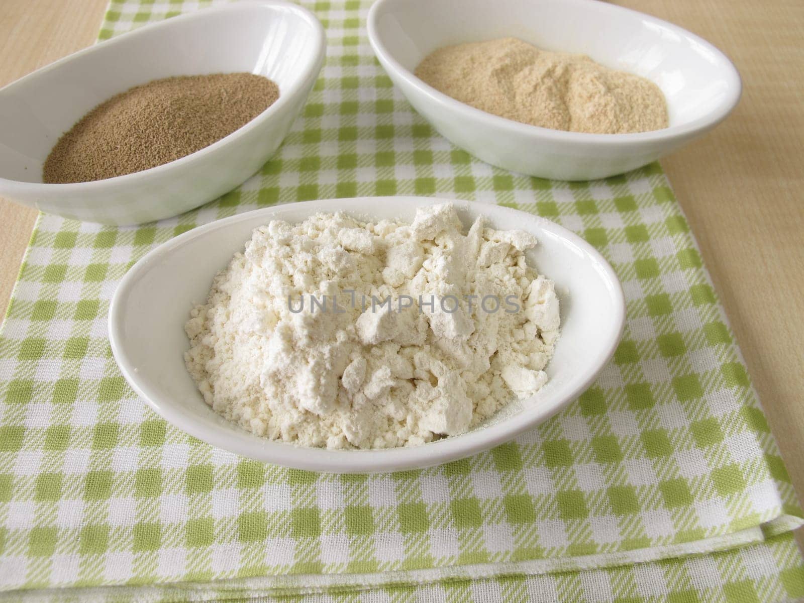 dry yeast,yeast extract and flour