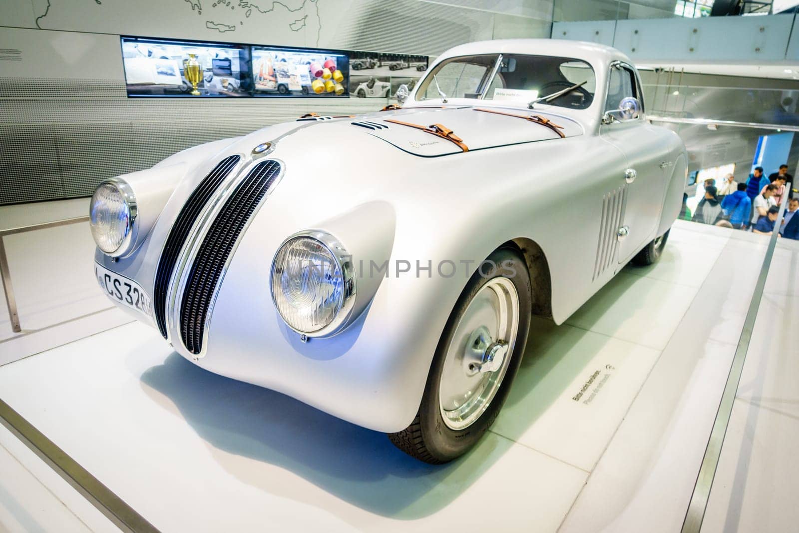 Munich, Germany, September 29, 2015: 1939 BMW 328 on display at BMW Museum in Munich, Germany
