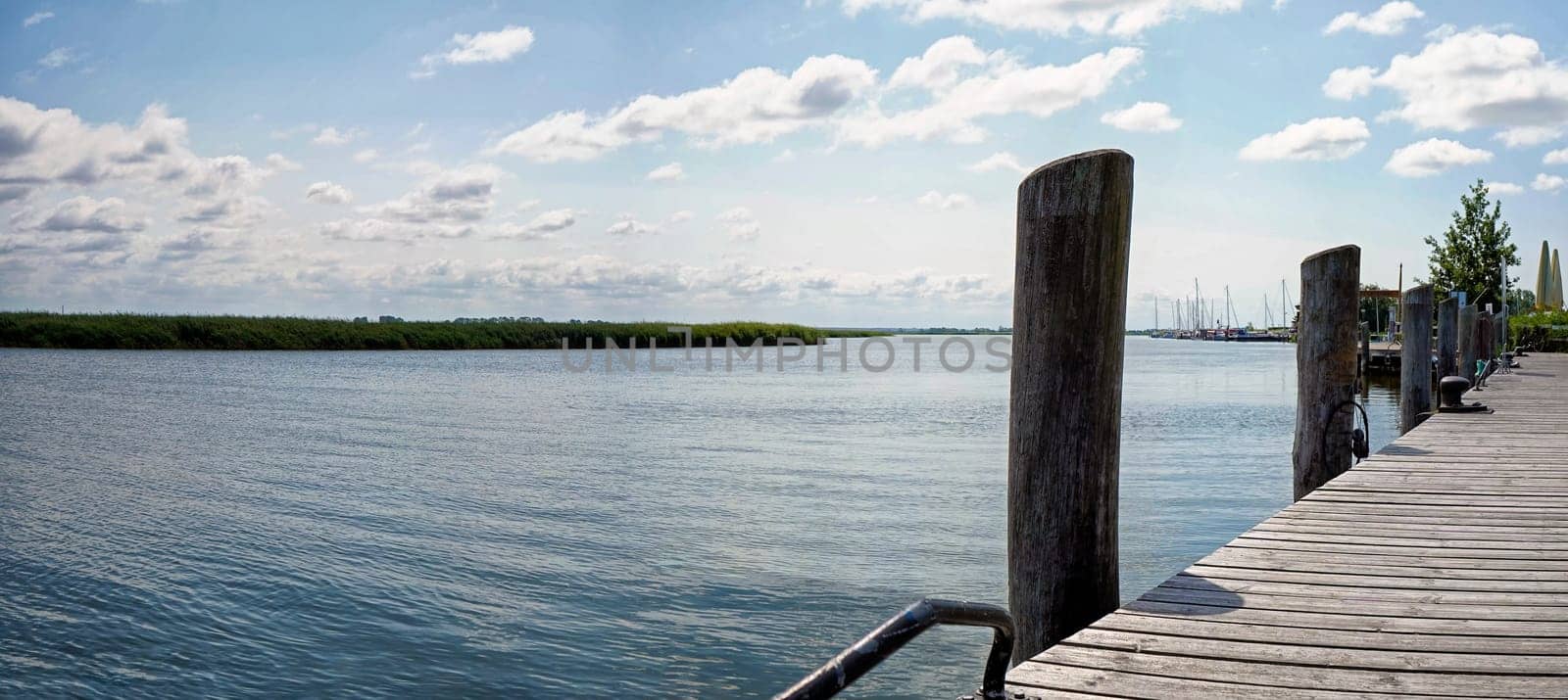 Zingster Strom river at the port of Zingst, Fischland-Darß peninsula, Mecklenburg-West Pomerania, Germany