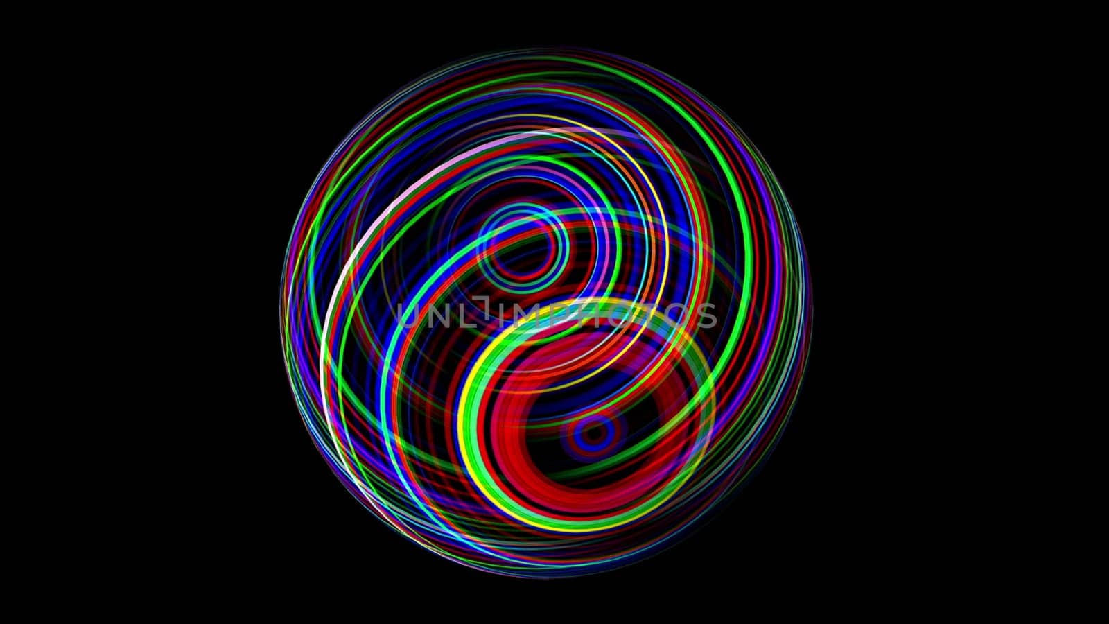 3D illustration of Colorful sphere