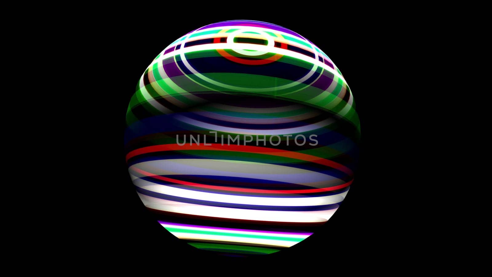 3D illustration of Colorful sphere