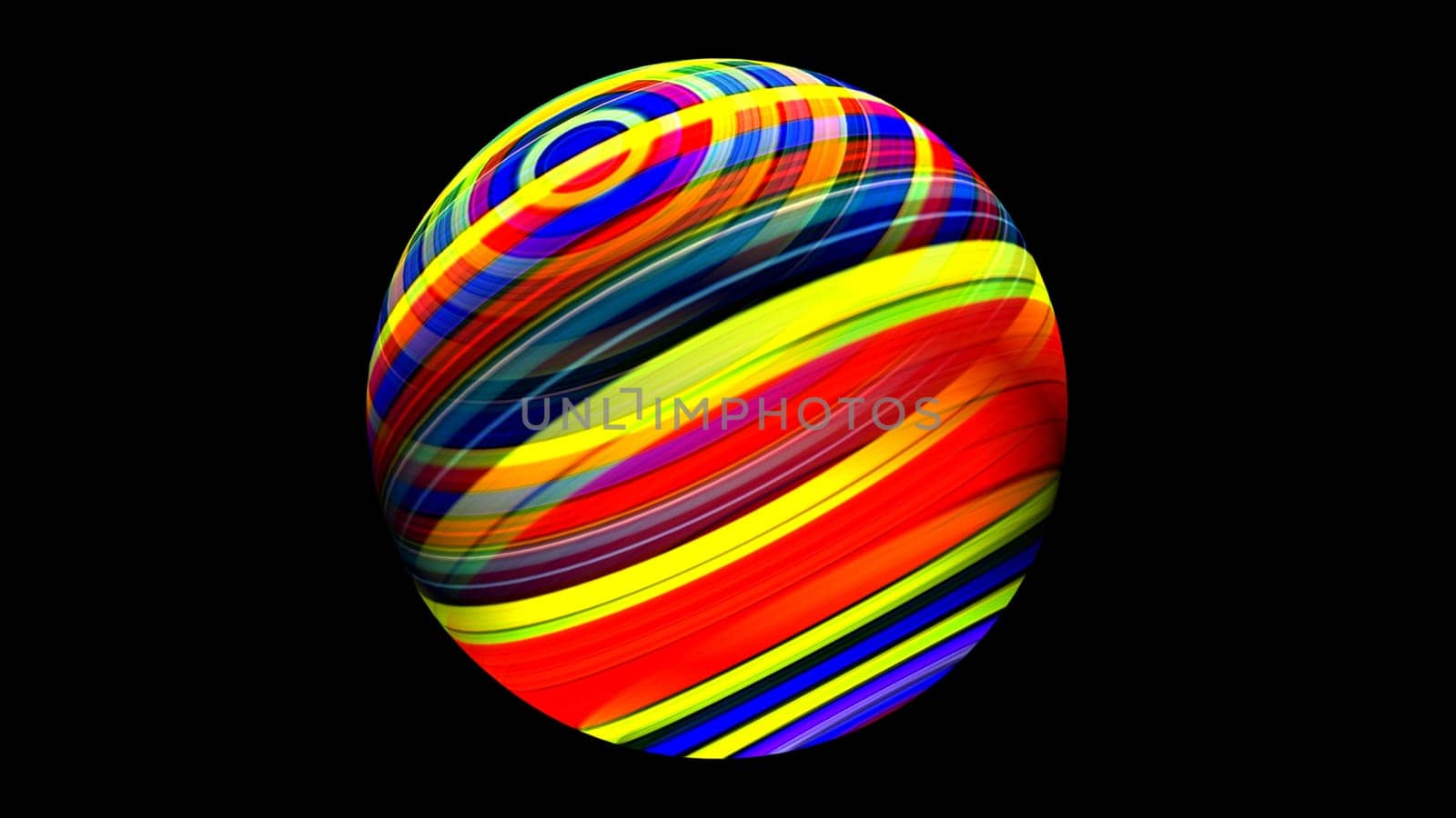 3D illustration of Colorful sphere