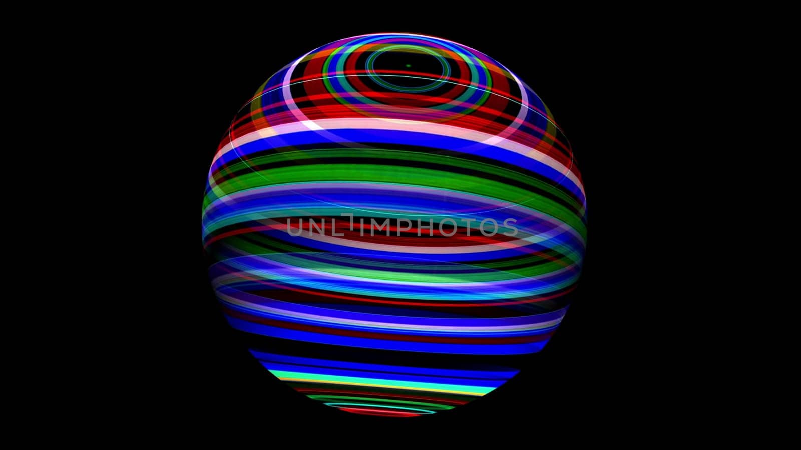 3D illustration of Colorful sphere