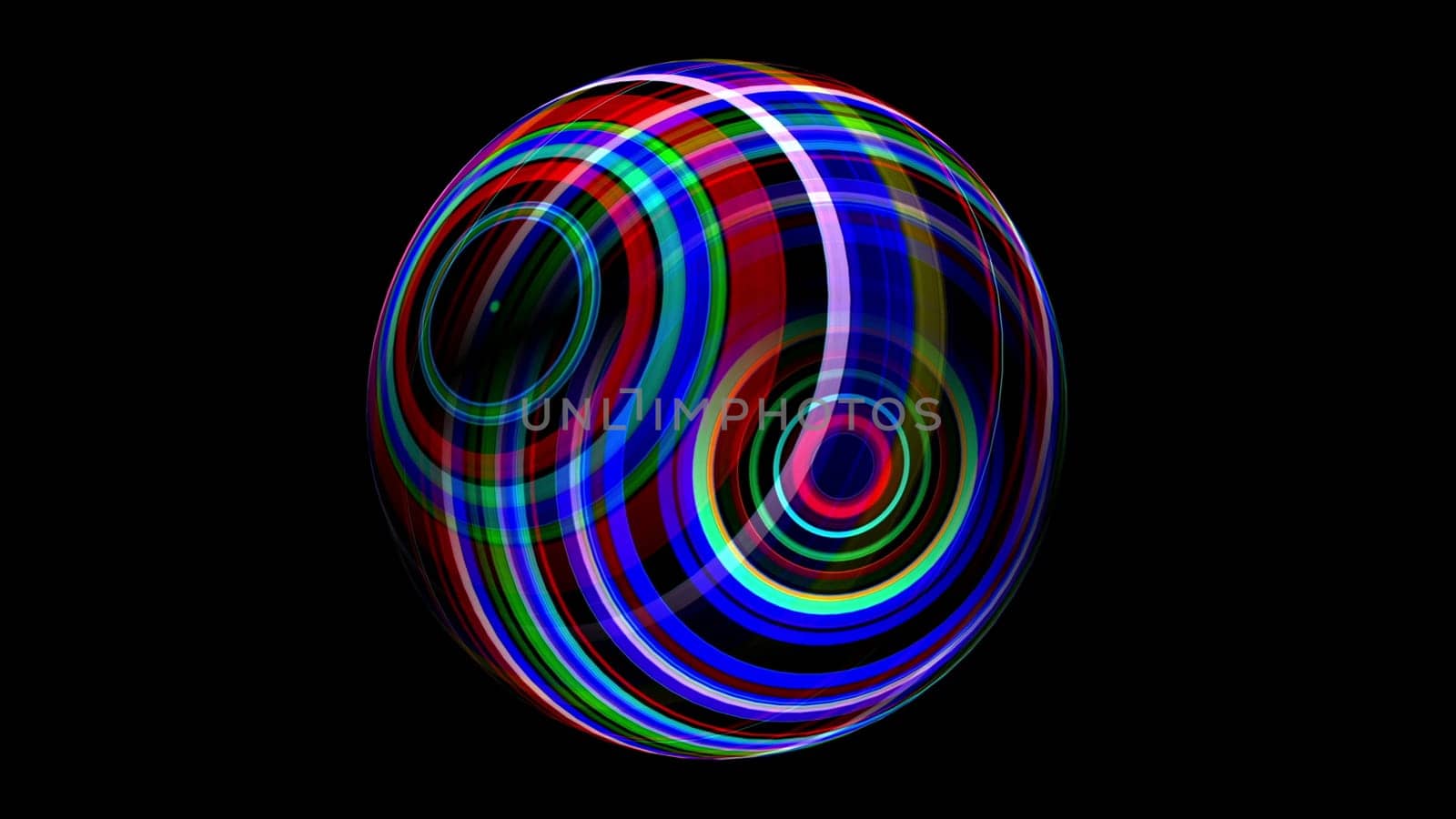 3D illustration of Colorful sphere