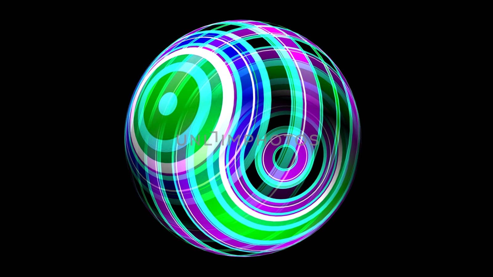 3D illustration of Colorful sphere