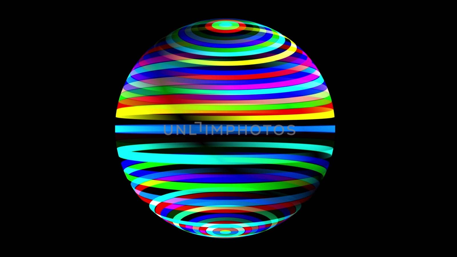 3D illustration of Colorful sphere