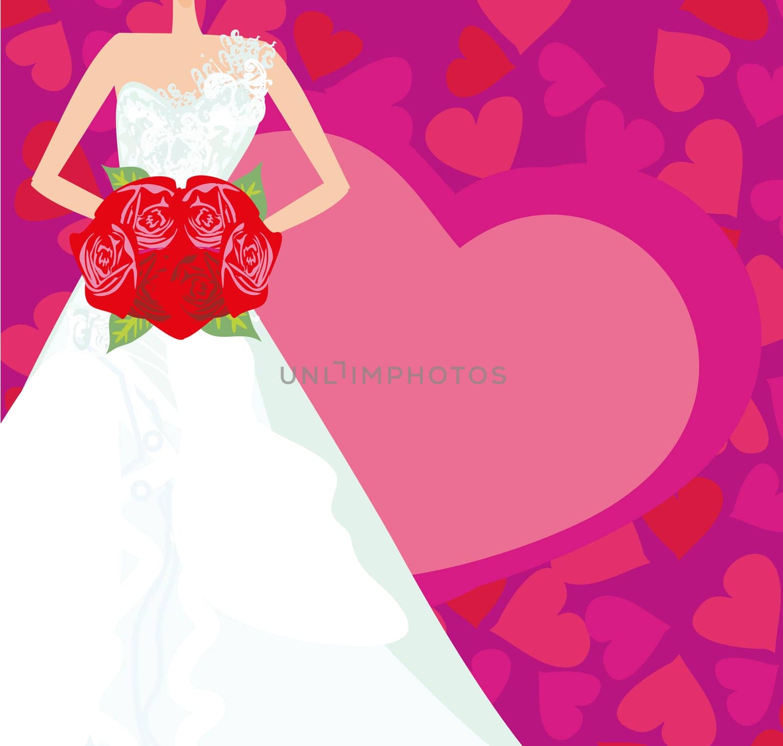 Abstract Beautiful bride card
