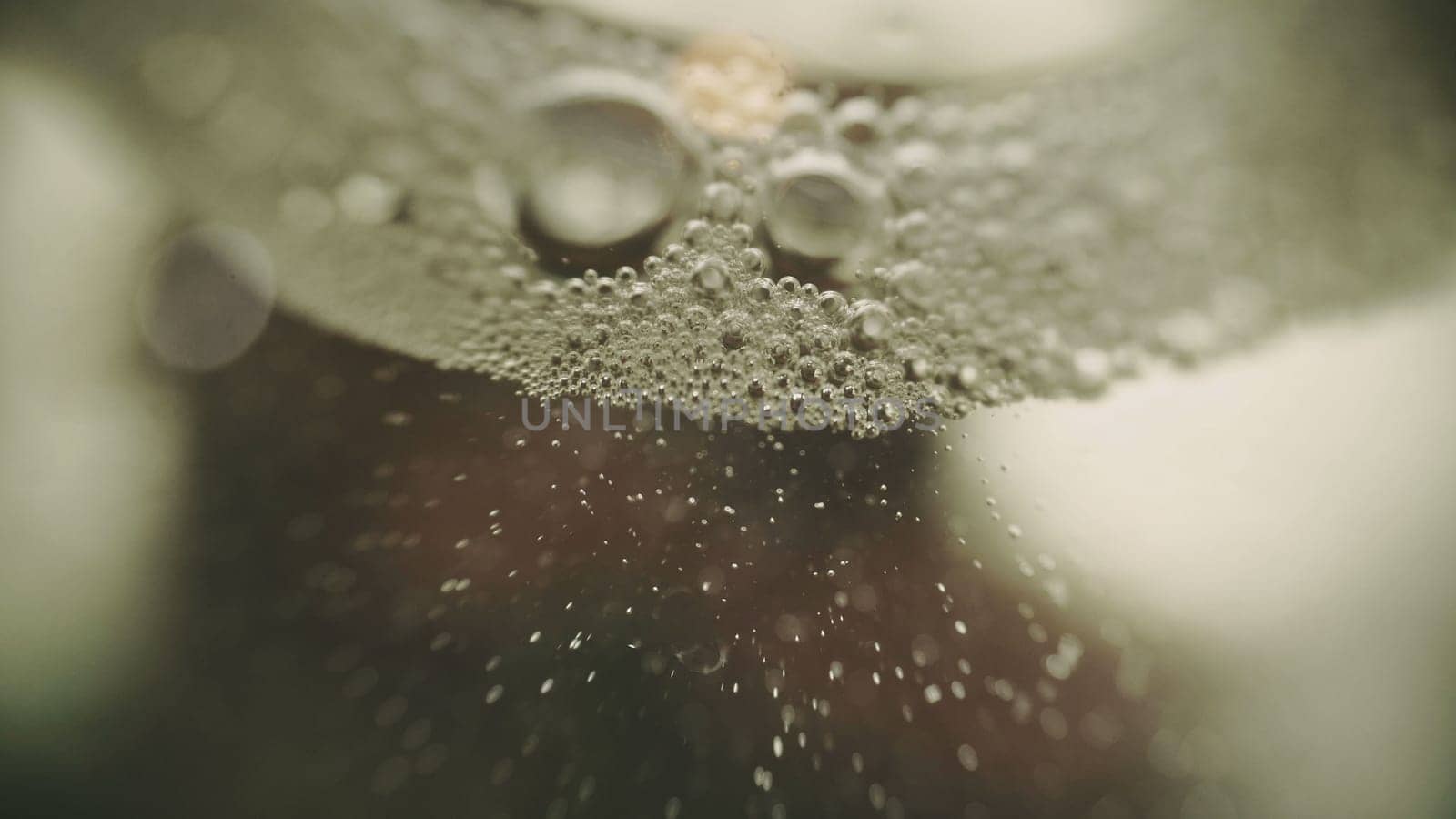 Beer Bubbles And Foam close up