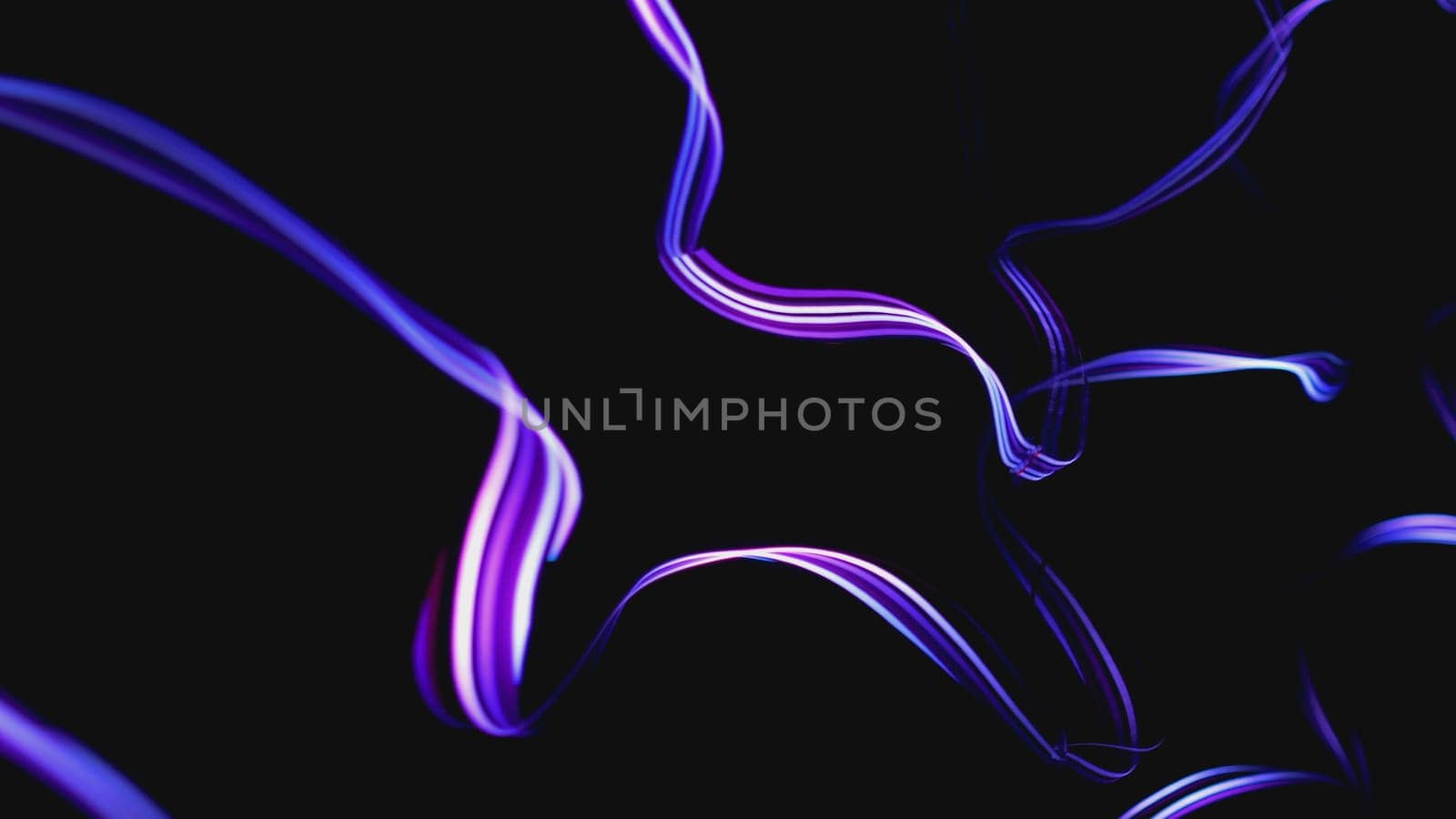 Colorful Fiber Strings Motion Background 3d illustration