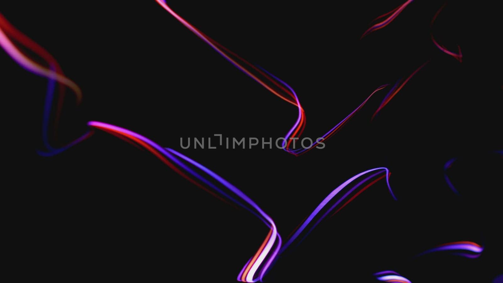 Colorful Fiber Strings Motion Background 3d illustration