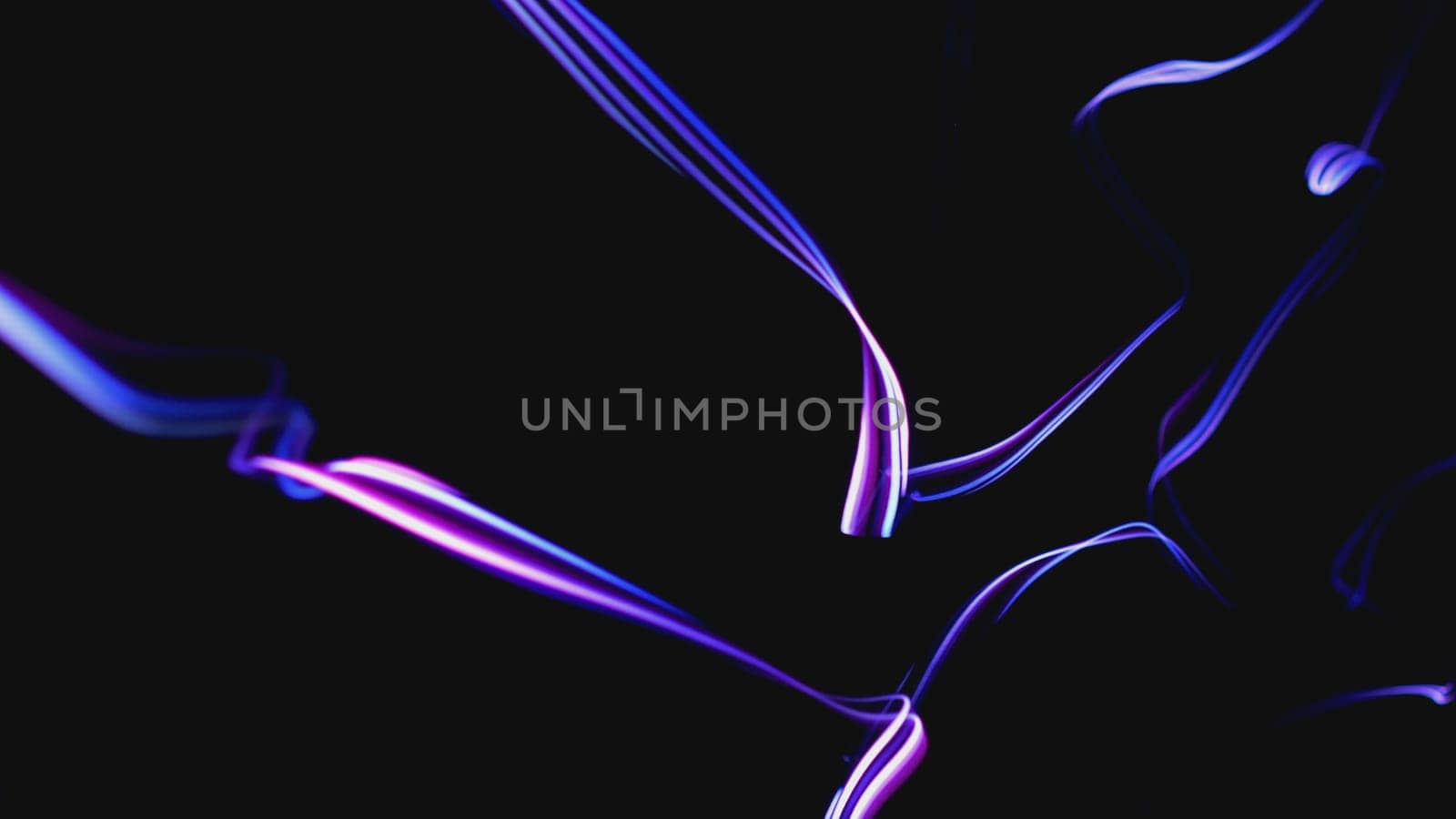 Colorful Fiber Strings Motion Background 3d illustration