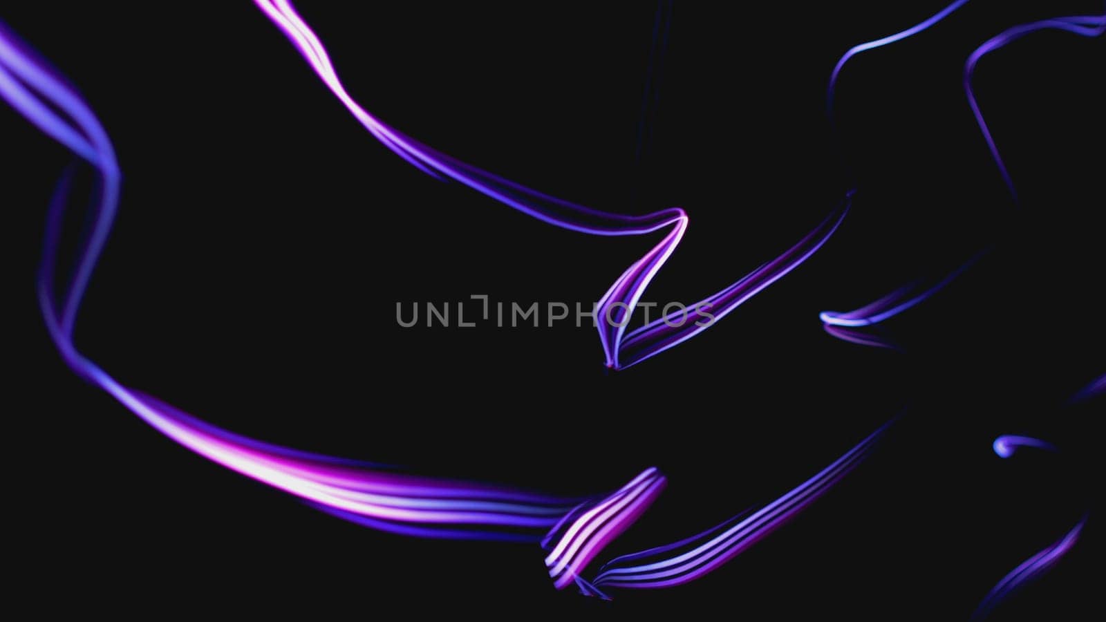 Colorful Fiber Strings Motion Background 3d illustration