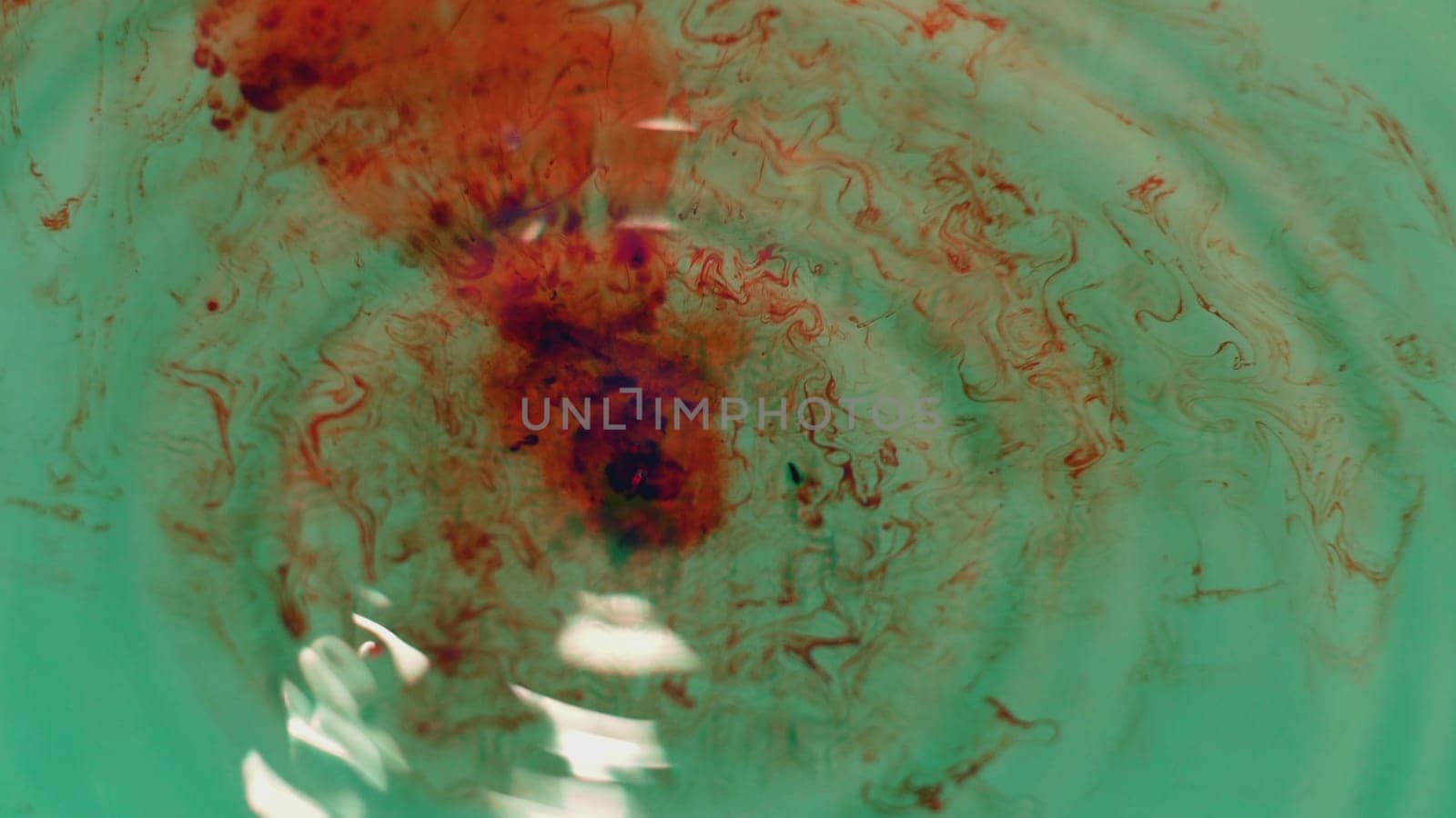 Blood Drops Flowing In Water
