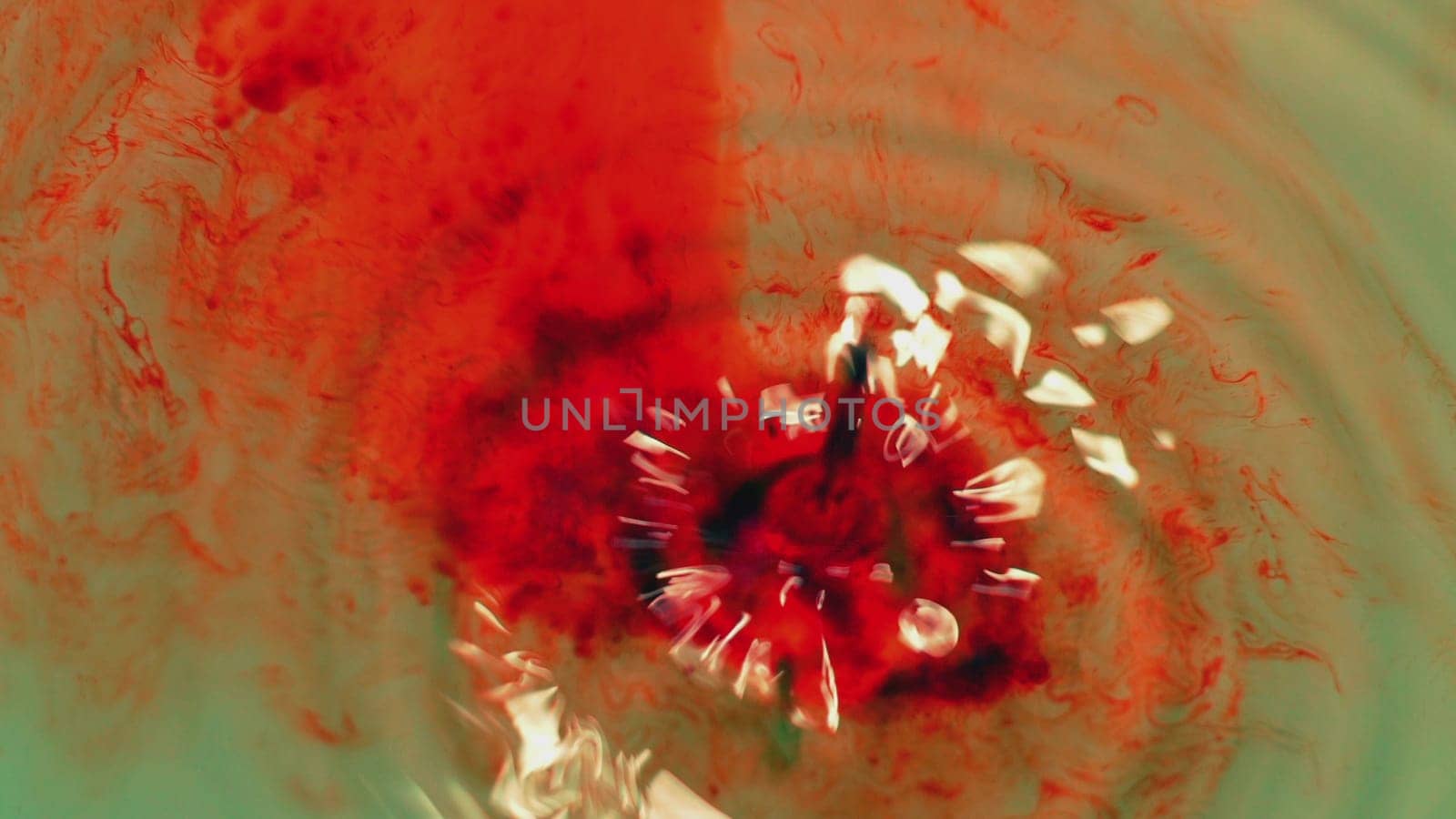 Blood Drops Flowing In Water
