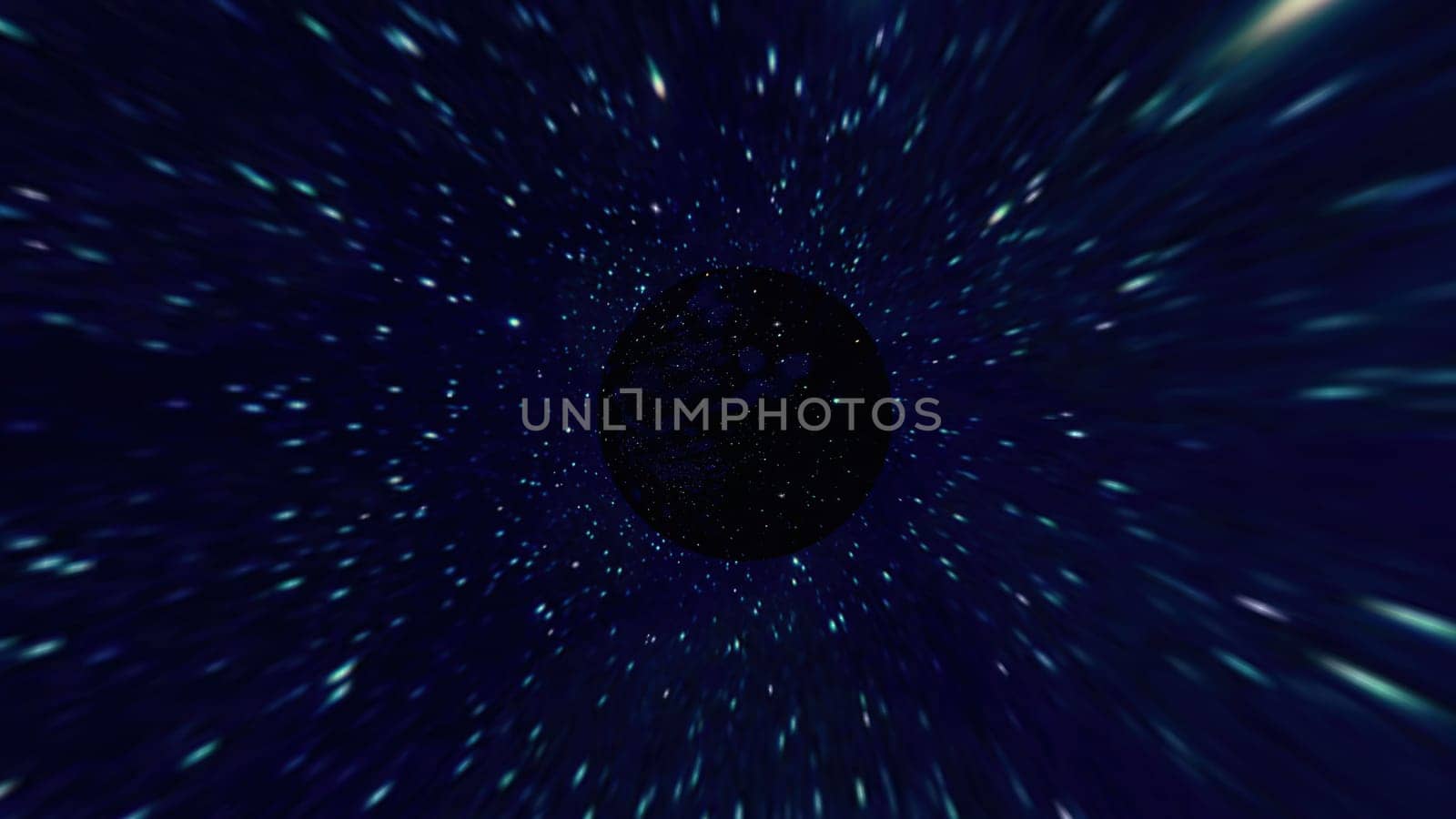 Travel Through The Wormhole Warp Tunnel 3d illustration