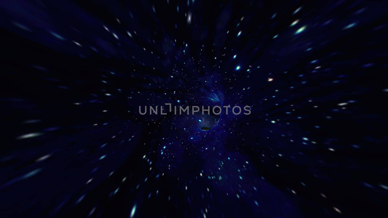 Travel Through The Wormhole Warp Tunnel 3d illustration