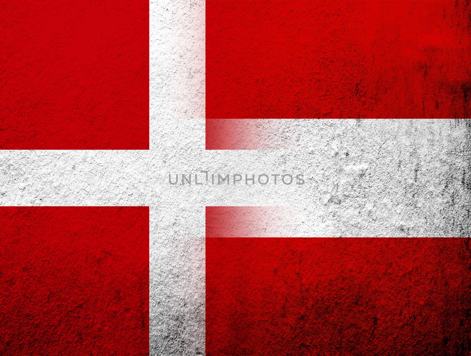 the Kingdom of Denmark National flag with National flag of Austria. Grunge Background