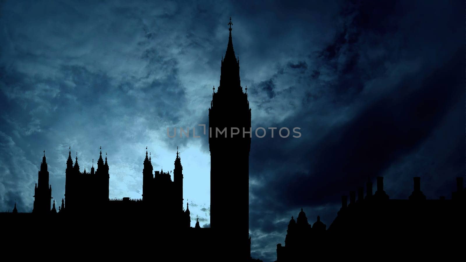 Palace Of Westminster And Big Ben against clouds
