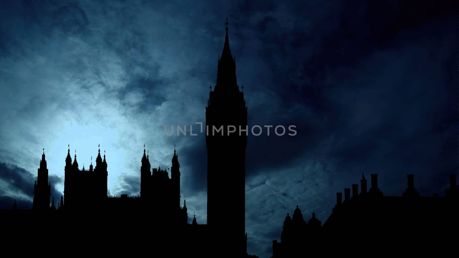 Palace Of Westminster And Big Ben against clouds