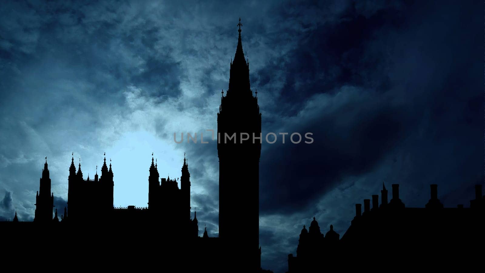Palace Of Westminster And Big Ben against clouds