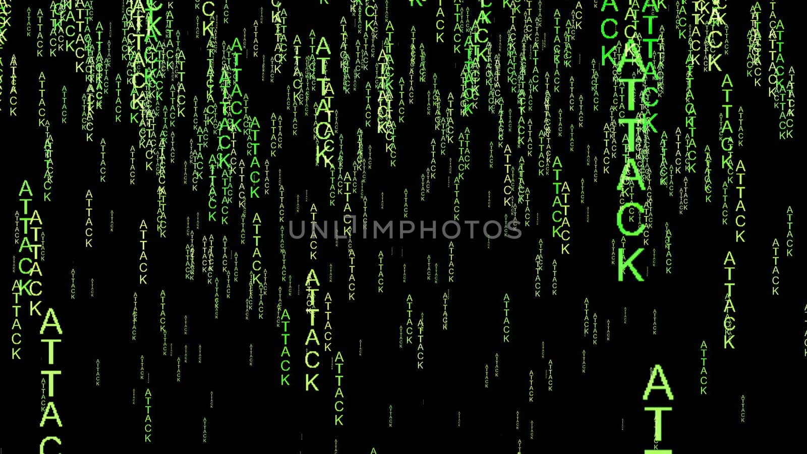 Attack online web concept 3d illustration