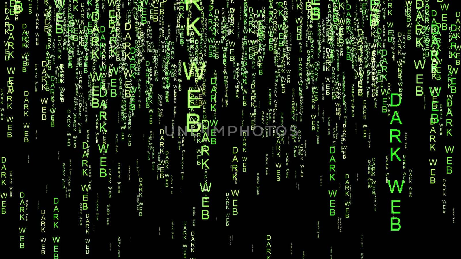Dark web code on the internet concept