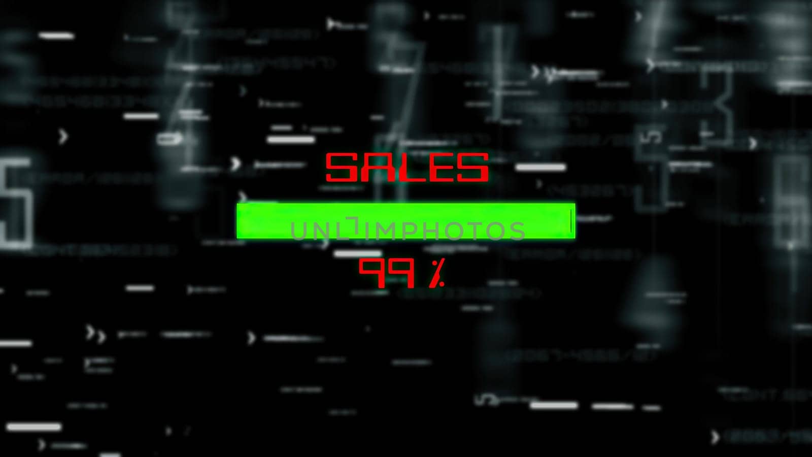 Sales data process on digital background