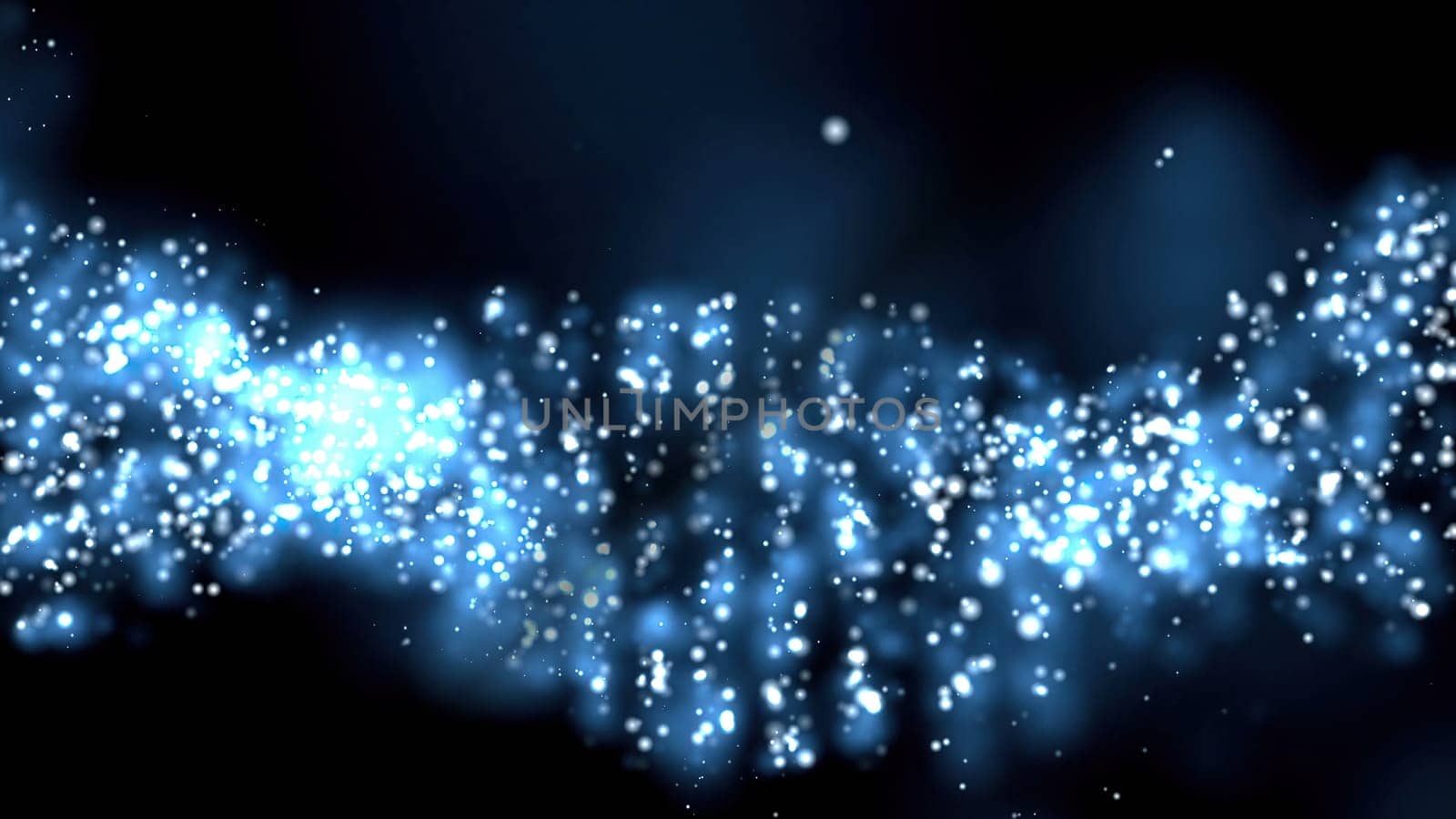 Blue Dust Particles over black