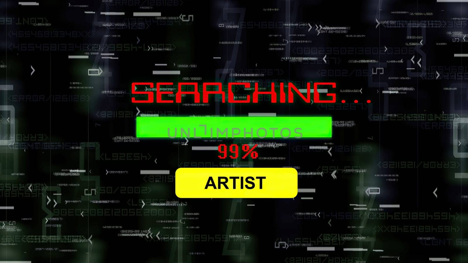 Searching for artist online progress bar
