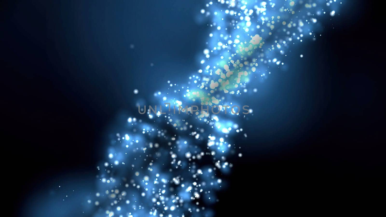 Blue Dust Particles over black